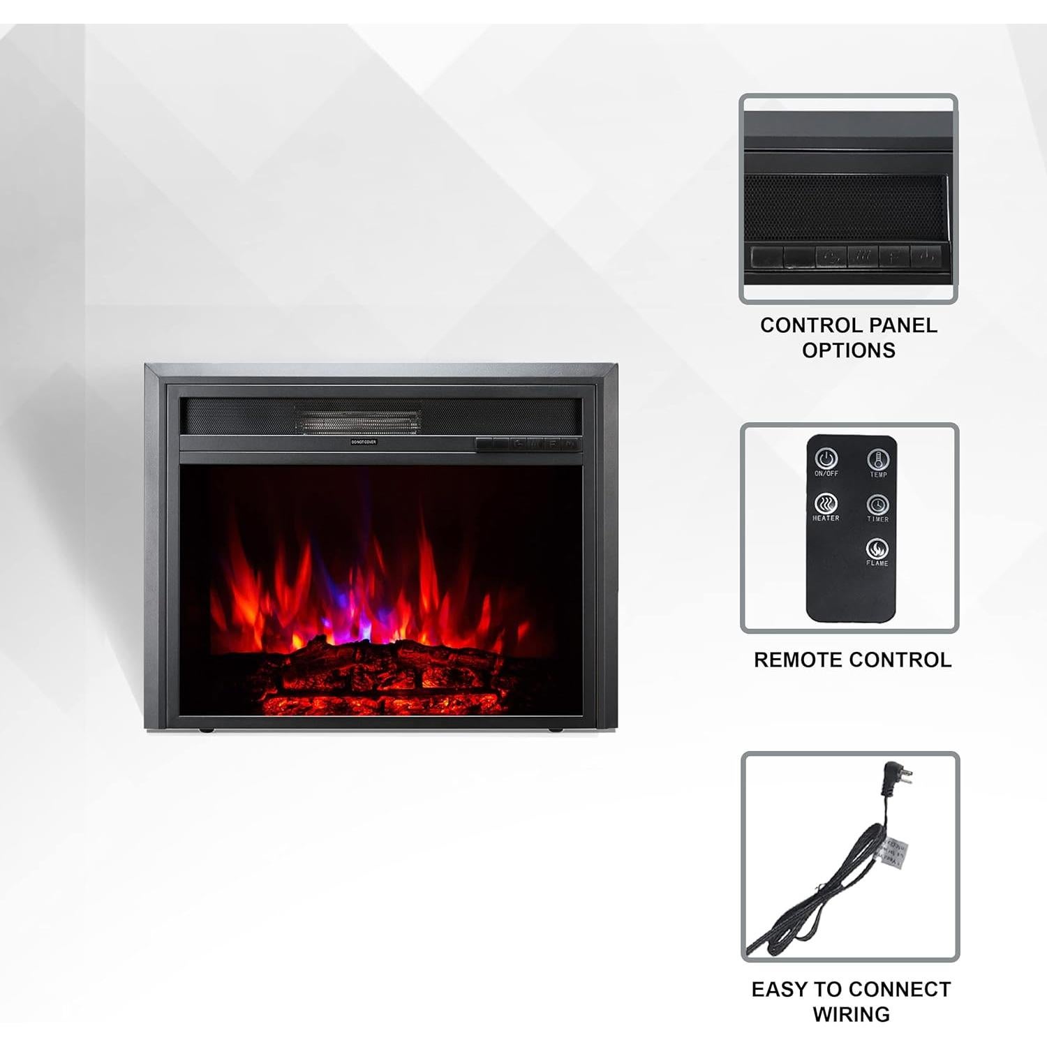 Insert de Chimenea Eléctrica XBrand 81 cm Control Remoto