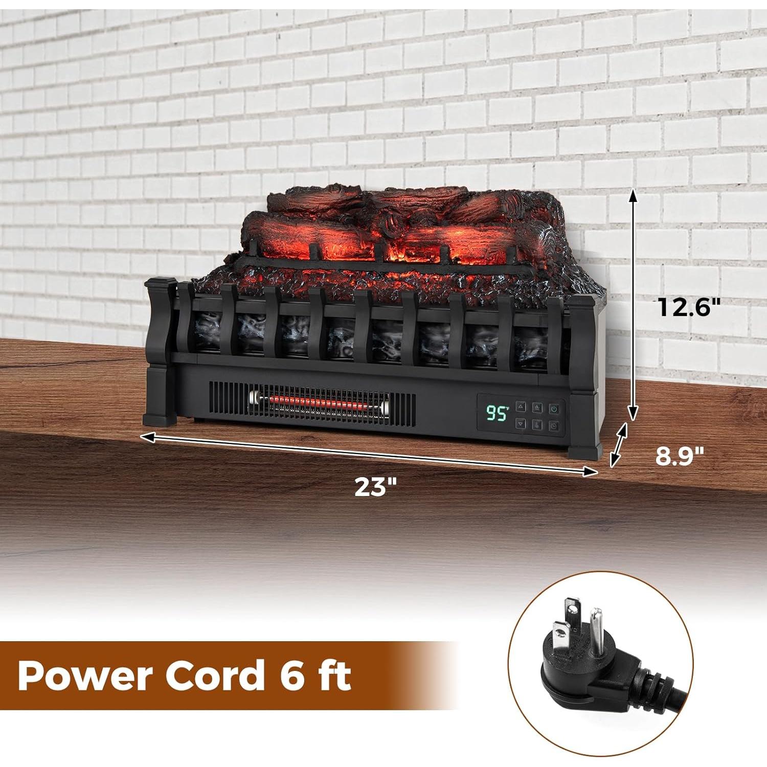 Calefactor Eléctrico de Leña Tangkula 1500W 93m2 Control Remoto