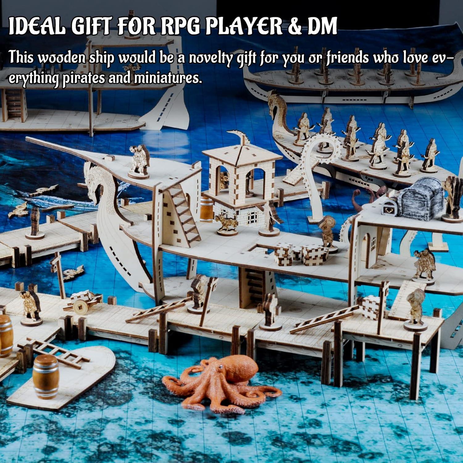 Miniatura Barco RPG CZYY 3 Niveles Madera 59.44 cm