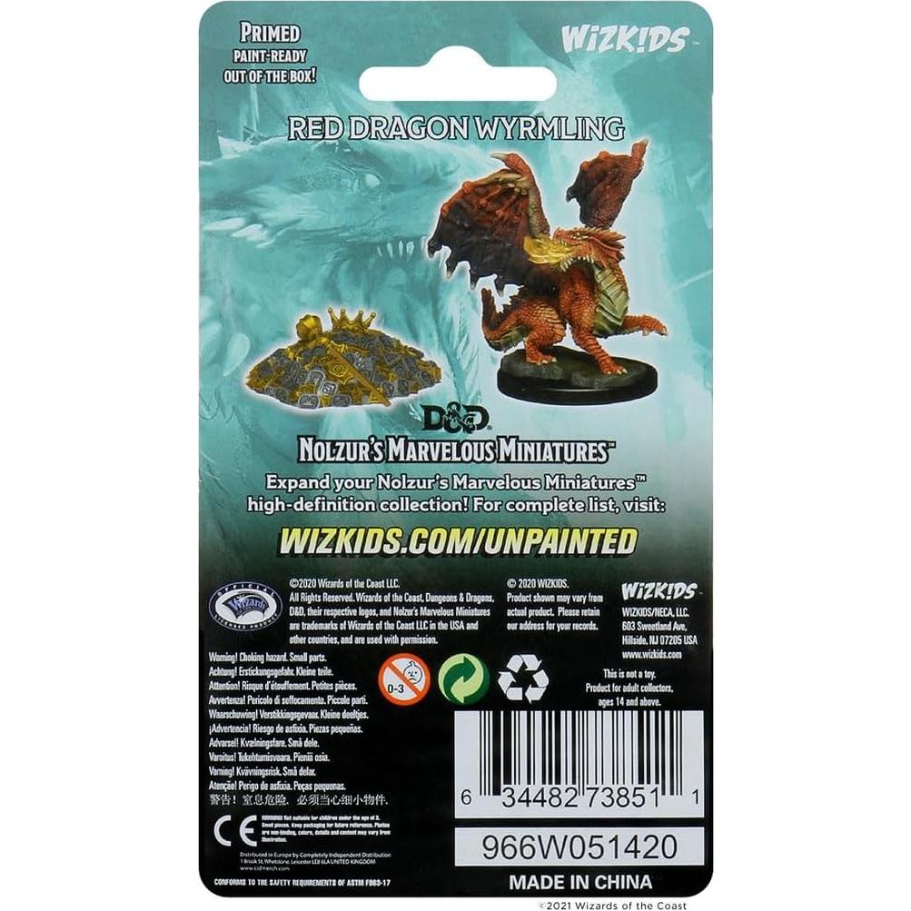 Miniatura Nolzur D&D Dragón Rojo Sin Pintar 25,4cm