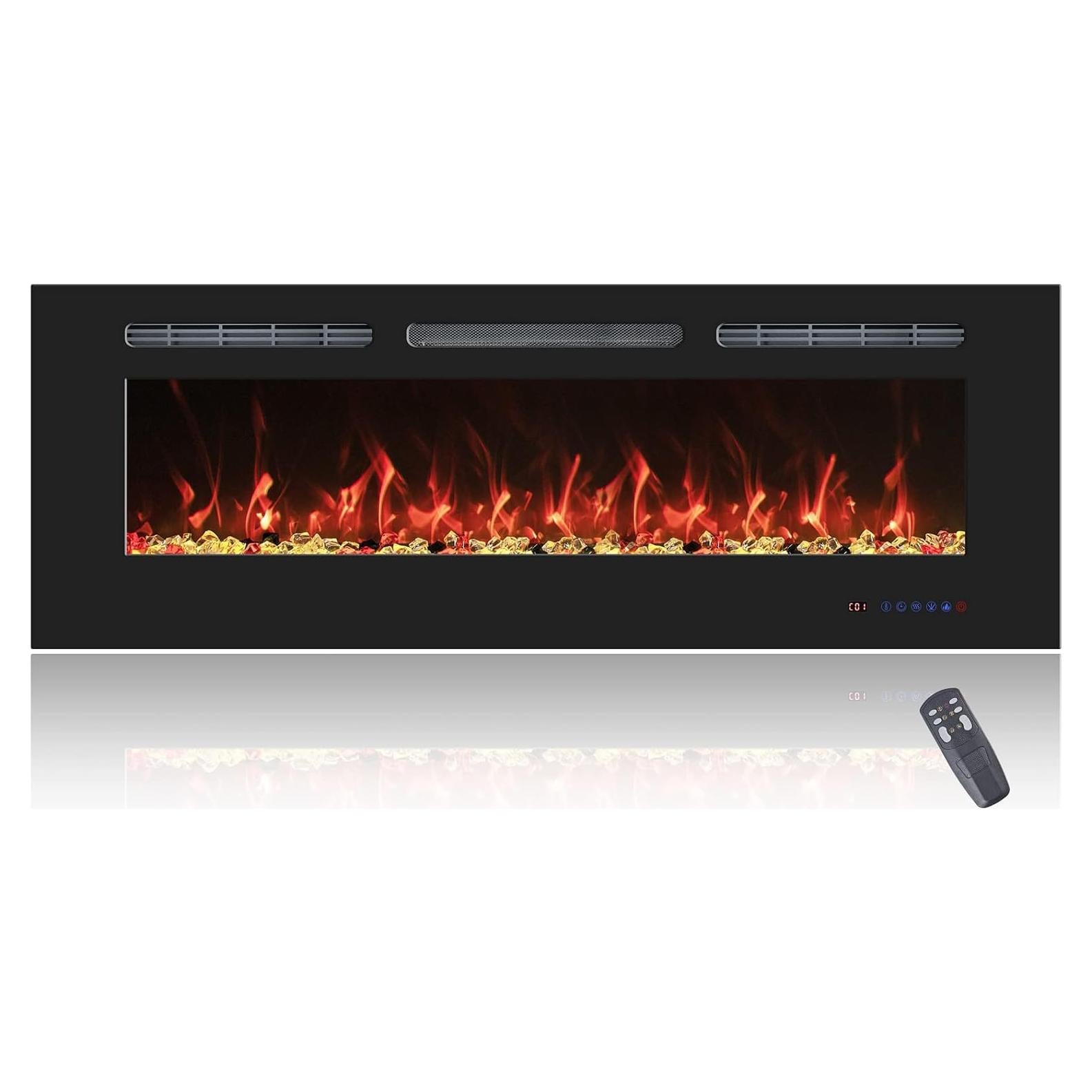 Chimenea Eléctrica PRISMFLAME 127cm Empotrada Control Remoto