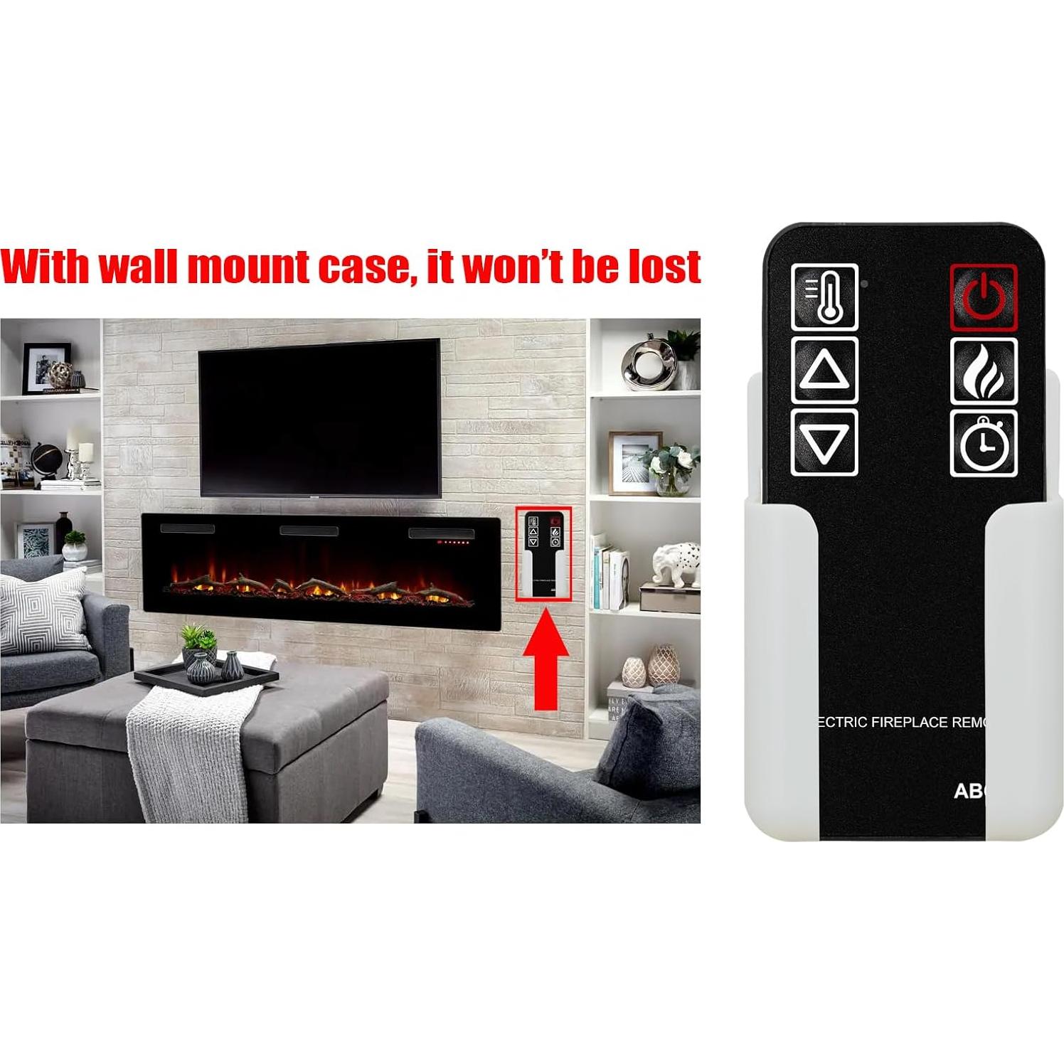 Control Remoto HOMCOM 3D Calefactor Chimenea Eléctrica