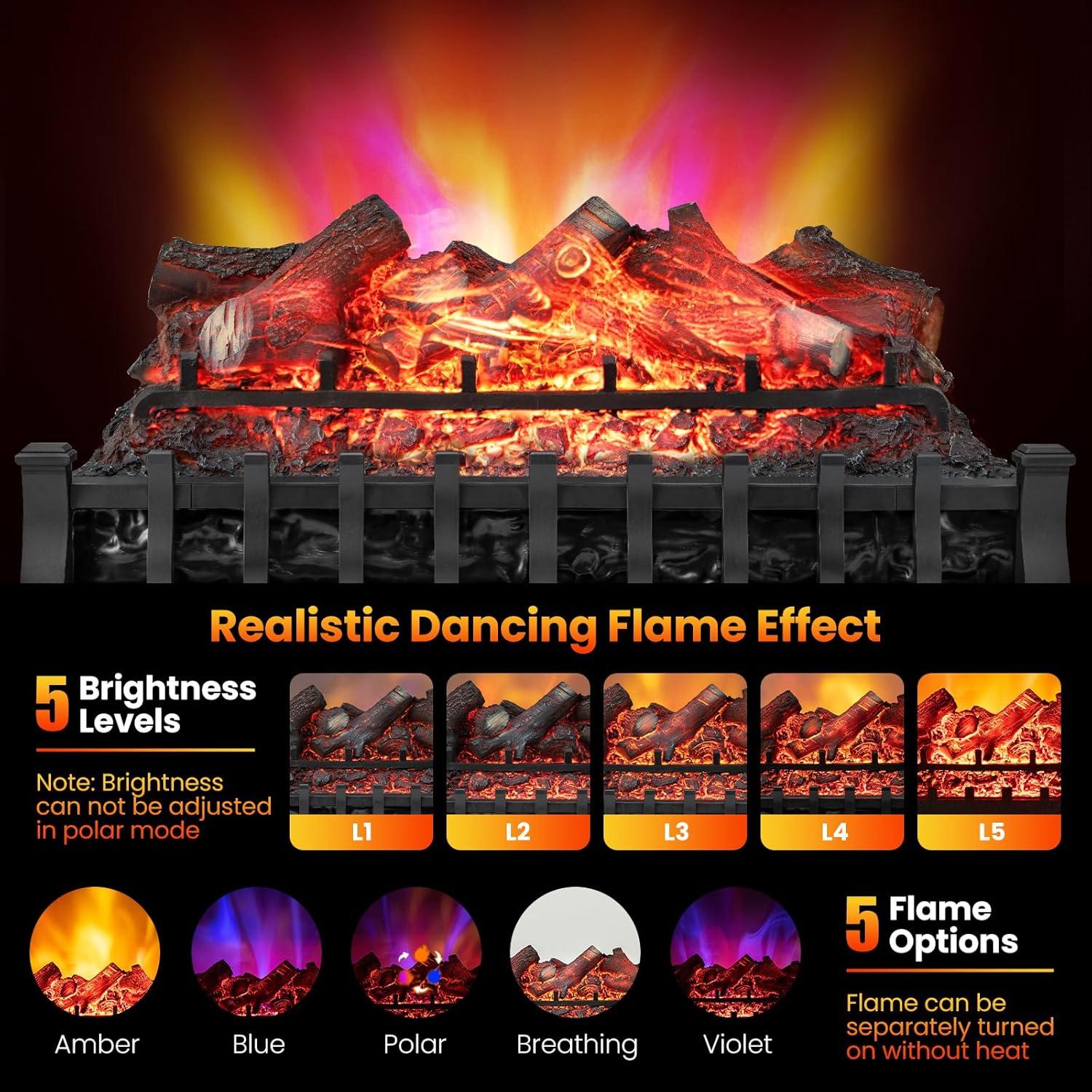 Estufa Eléctrica GOFLAME 26” Infrarroja 1500W con Control Remoto