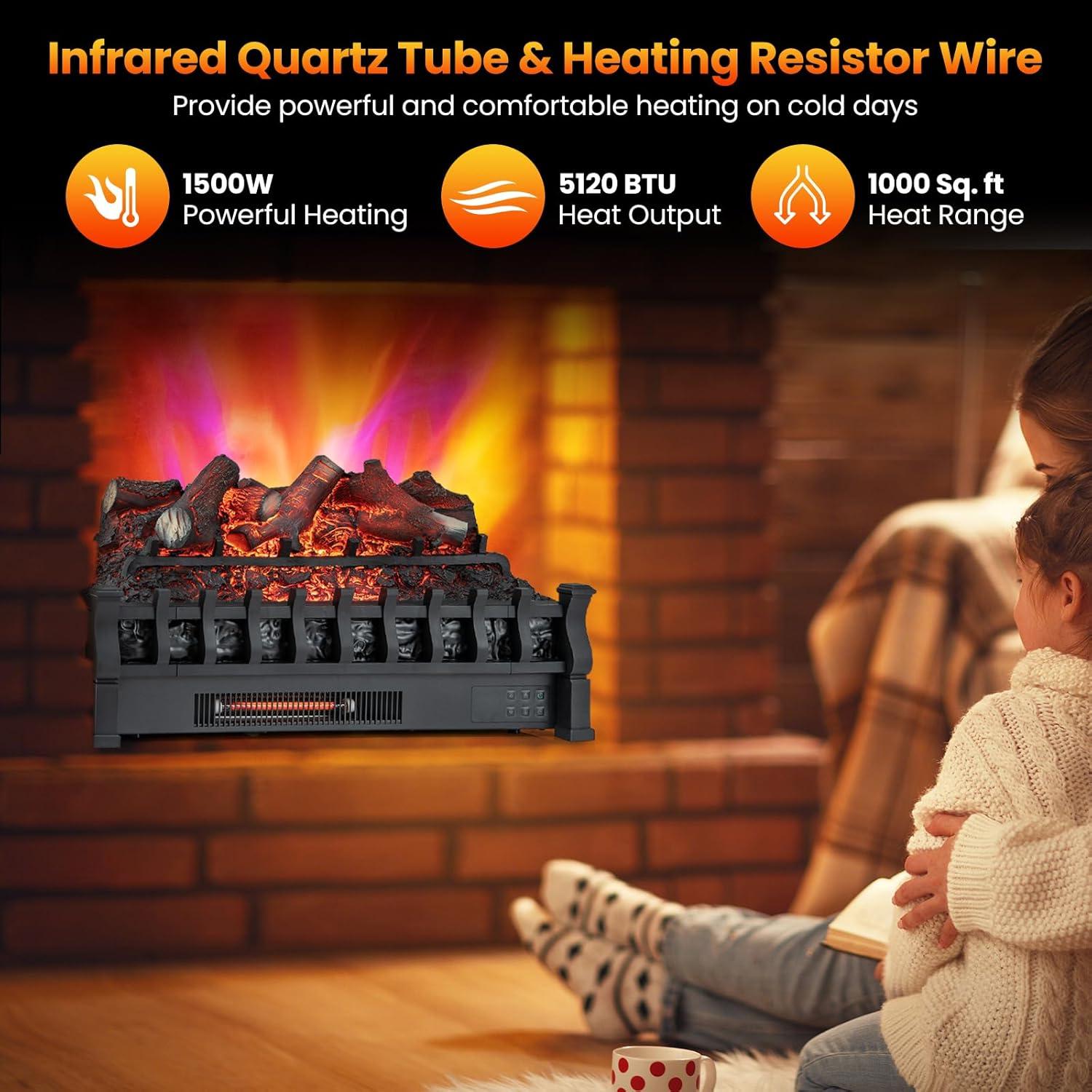 Estufa Eléctrica GOFLAME 26” Infrarroja 1500W con Control Remoto