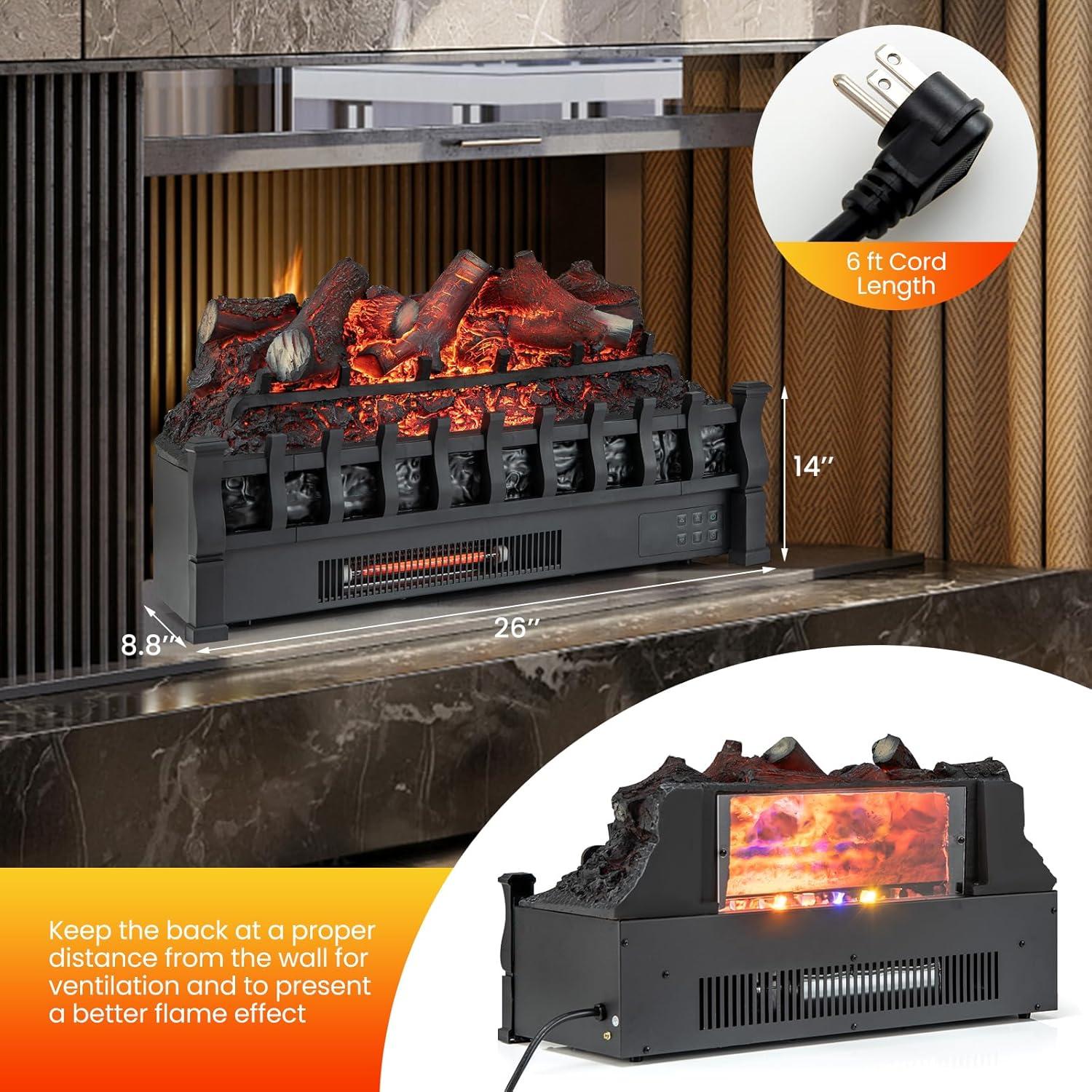 Estufa Eléctrica GOFLAME 26” Infrarroja 1500W con Control Remoto