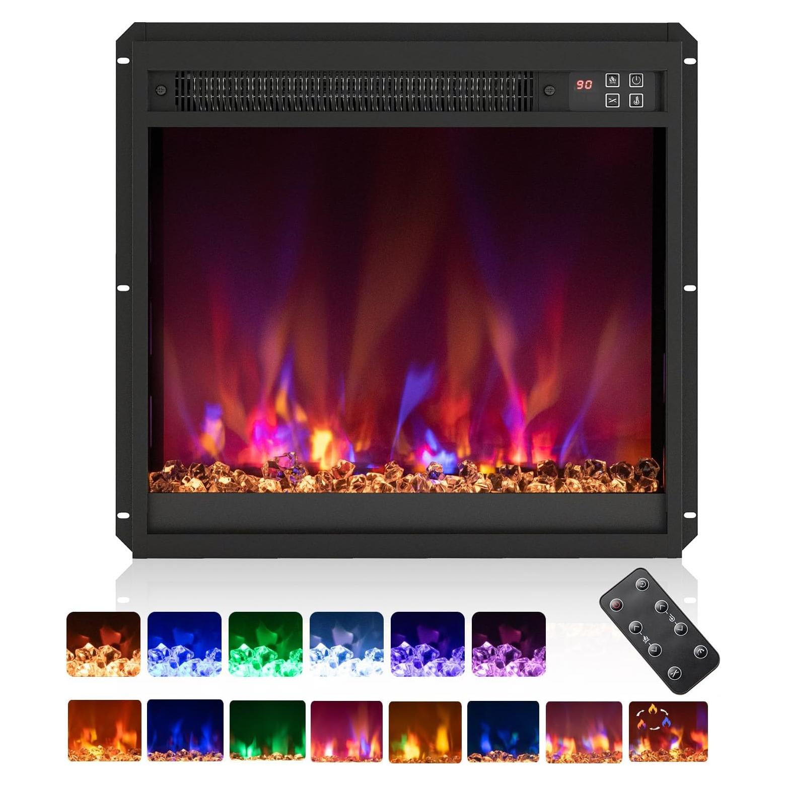 Inserto Chimenea Eléctrica ORALNER 46 cm 1500W Control Remoto