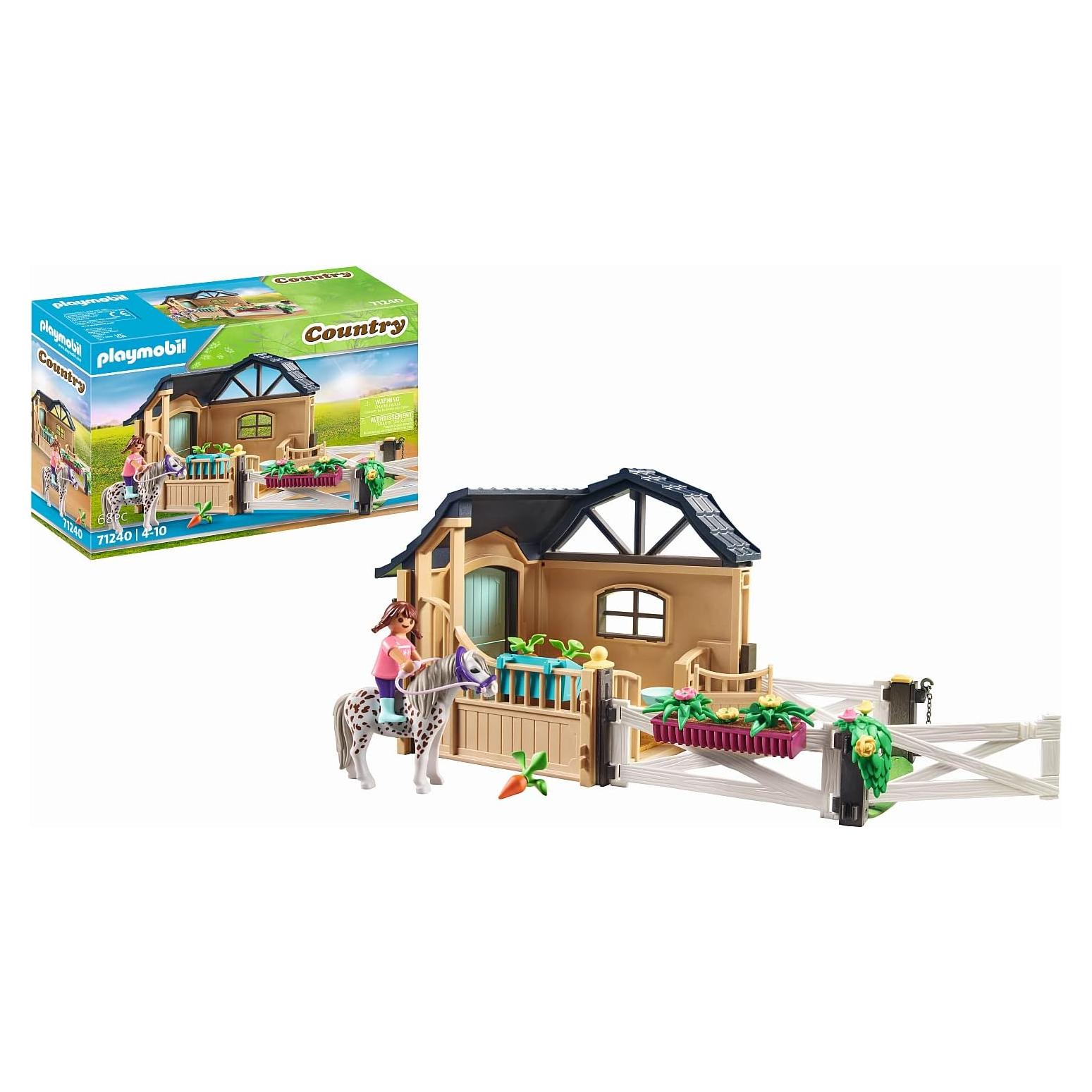 Extensión Establo Caballos Playmobil 71240 con Accesorios