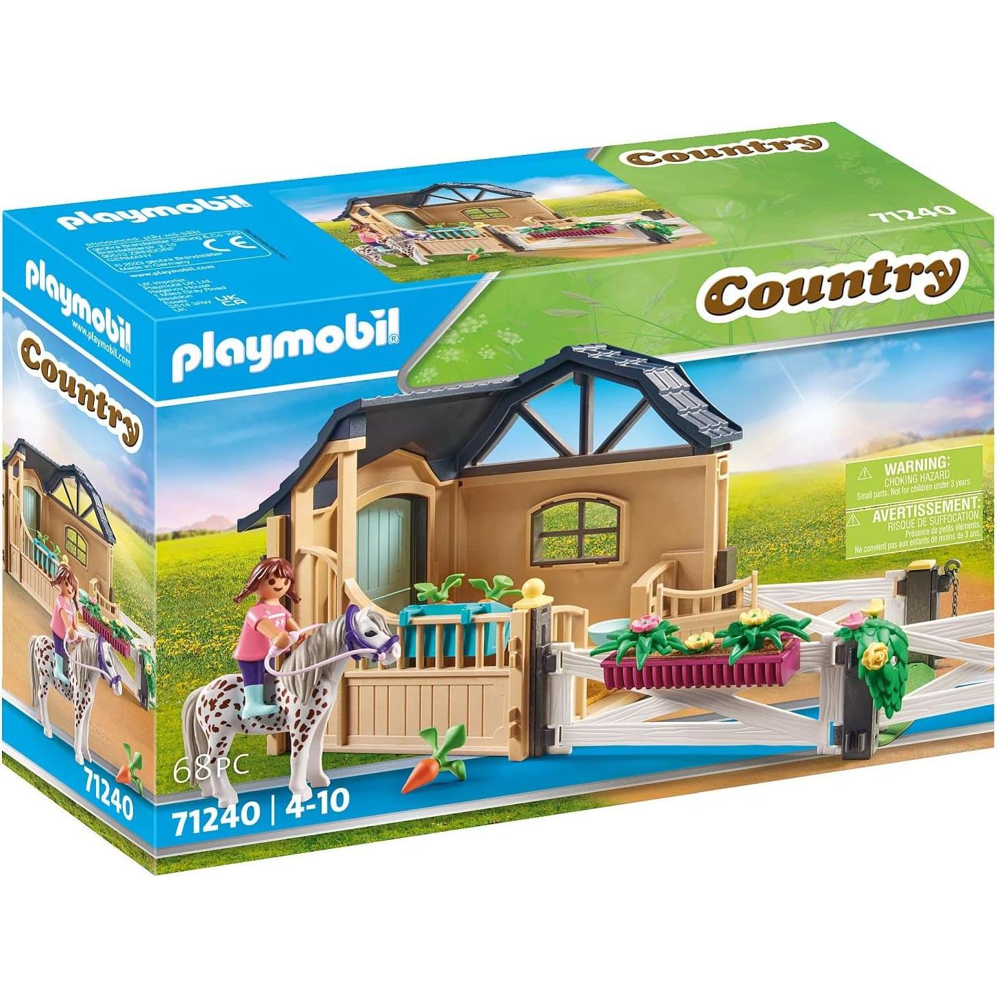 Extensión Establo Caballos Playmobil 71240 con Accesorios