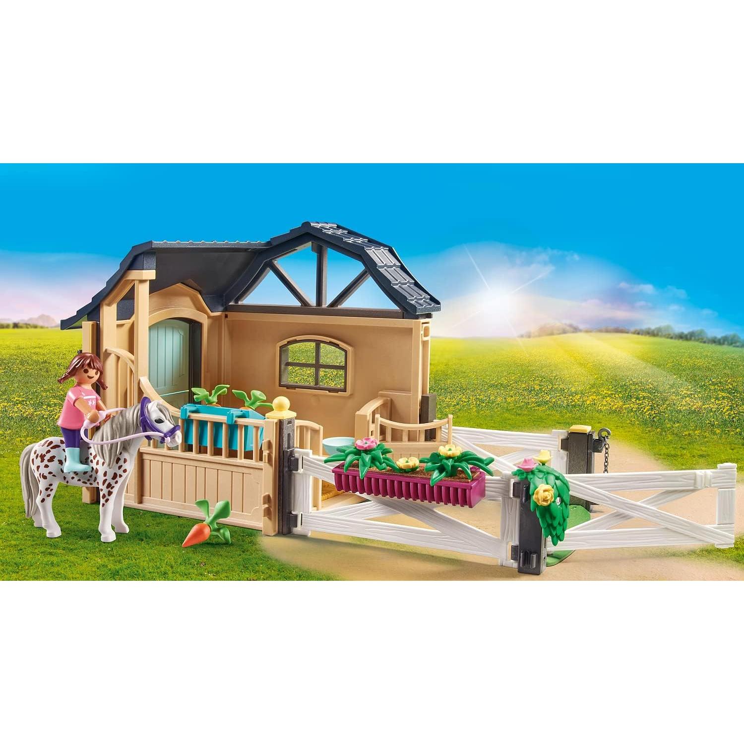 Extensión Establo Caballos Playmobil 71240 con Accesorios