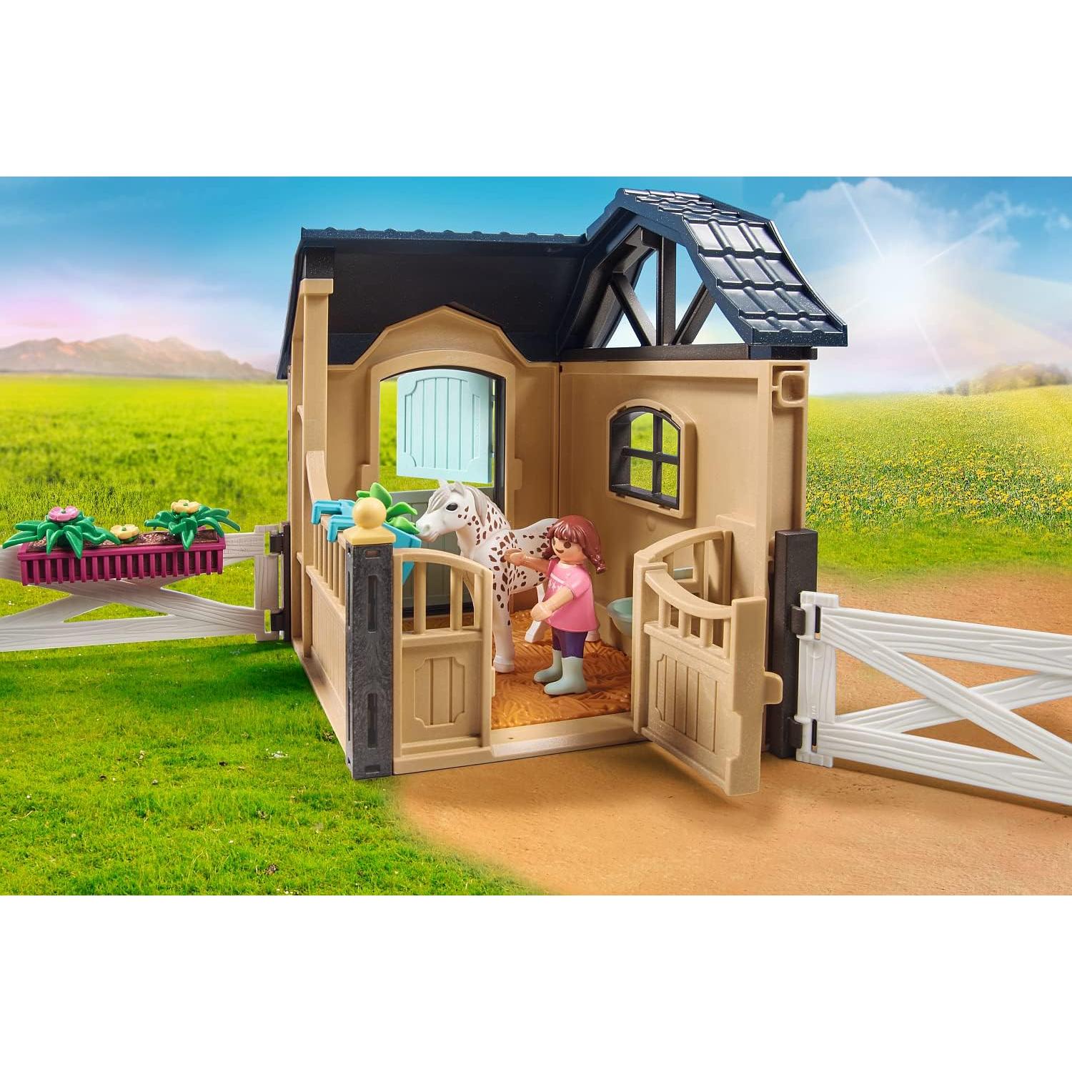 Extensión Establo Caballos Playmobil 71240 con Accesorios