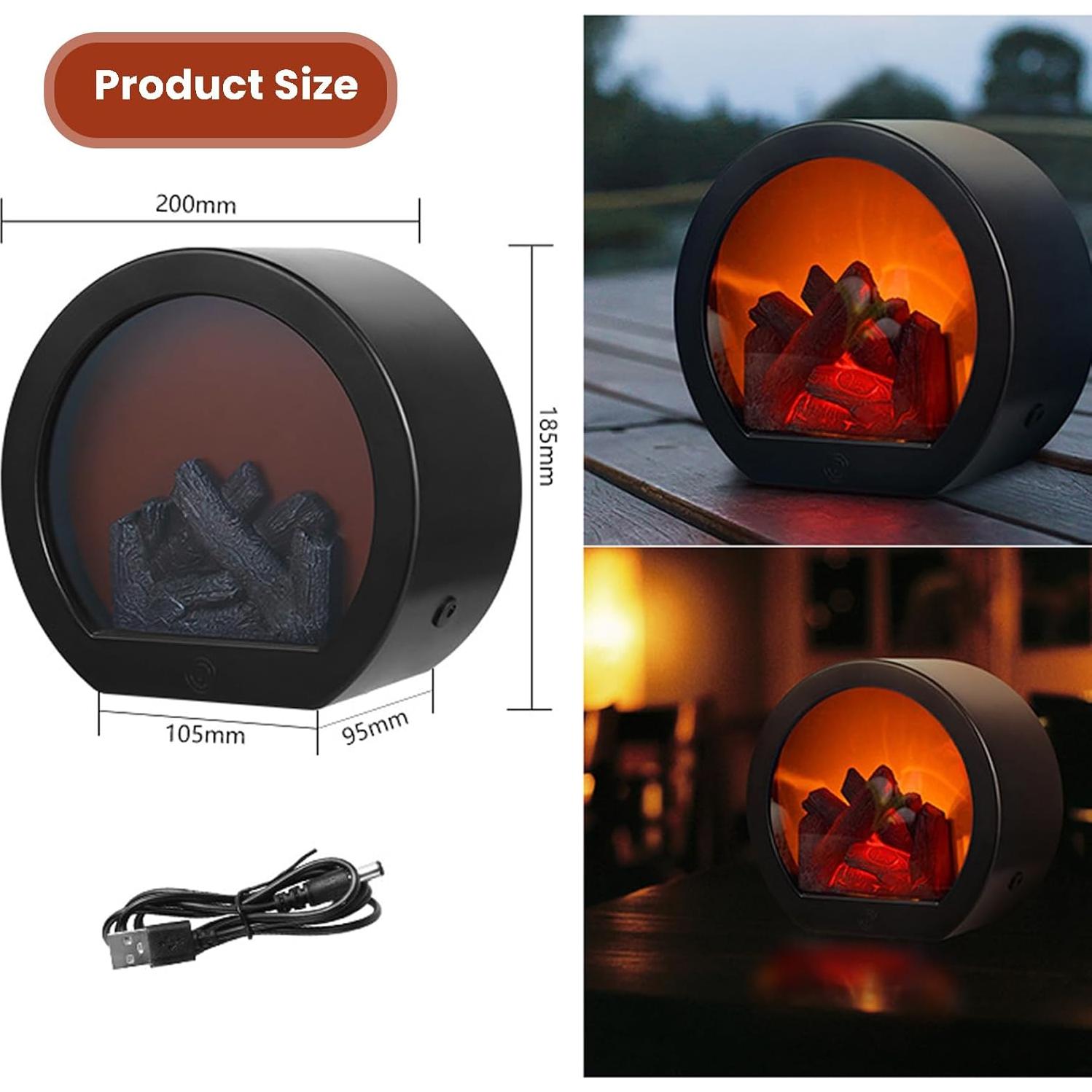 Linterna LED Portátil Ragyzity con Efecto Llama Simulada