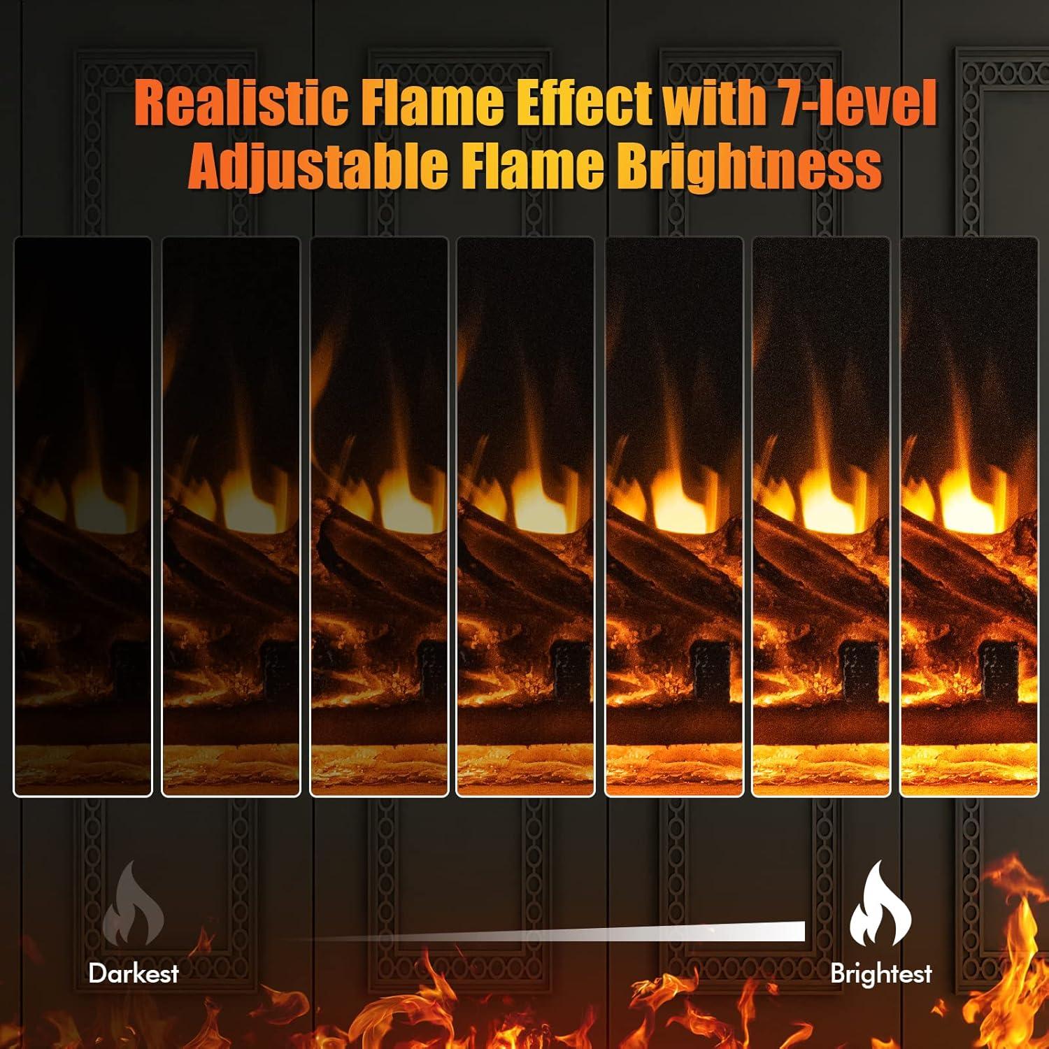 Chimenea Eléctrica GOFLAME 18" Empotrable 750W/1500W