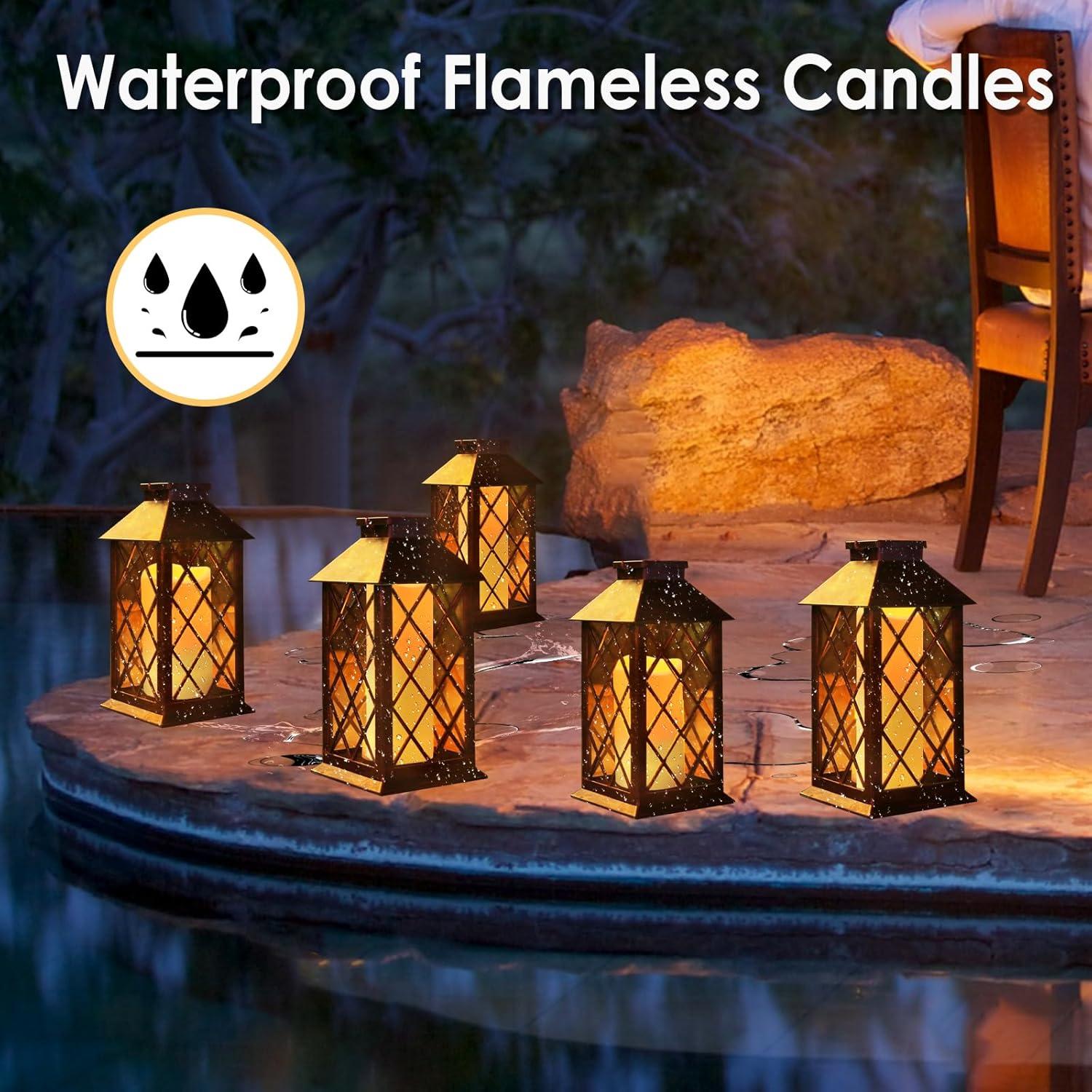 Velas LED Crowm 9 Piezas Marfil Control Remoto Impermeables