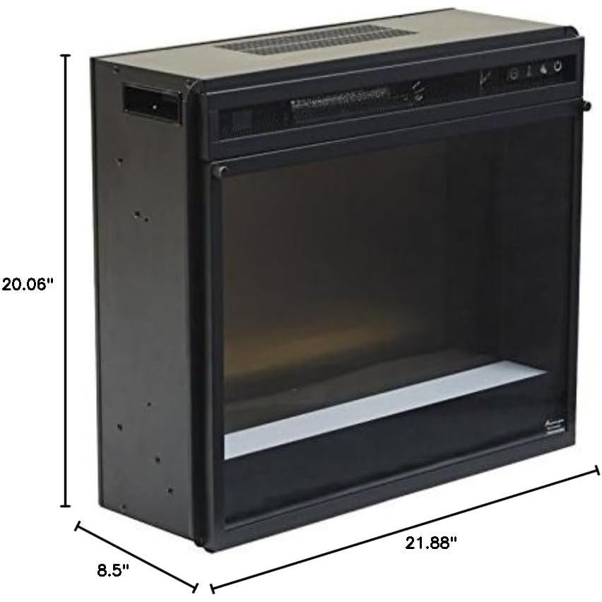 Insertar Chimenea Eléctrica LED Bowery Hill 55,56 cm Negro