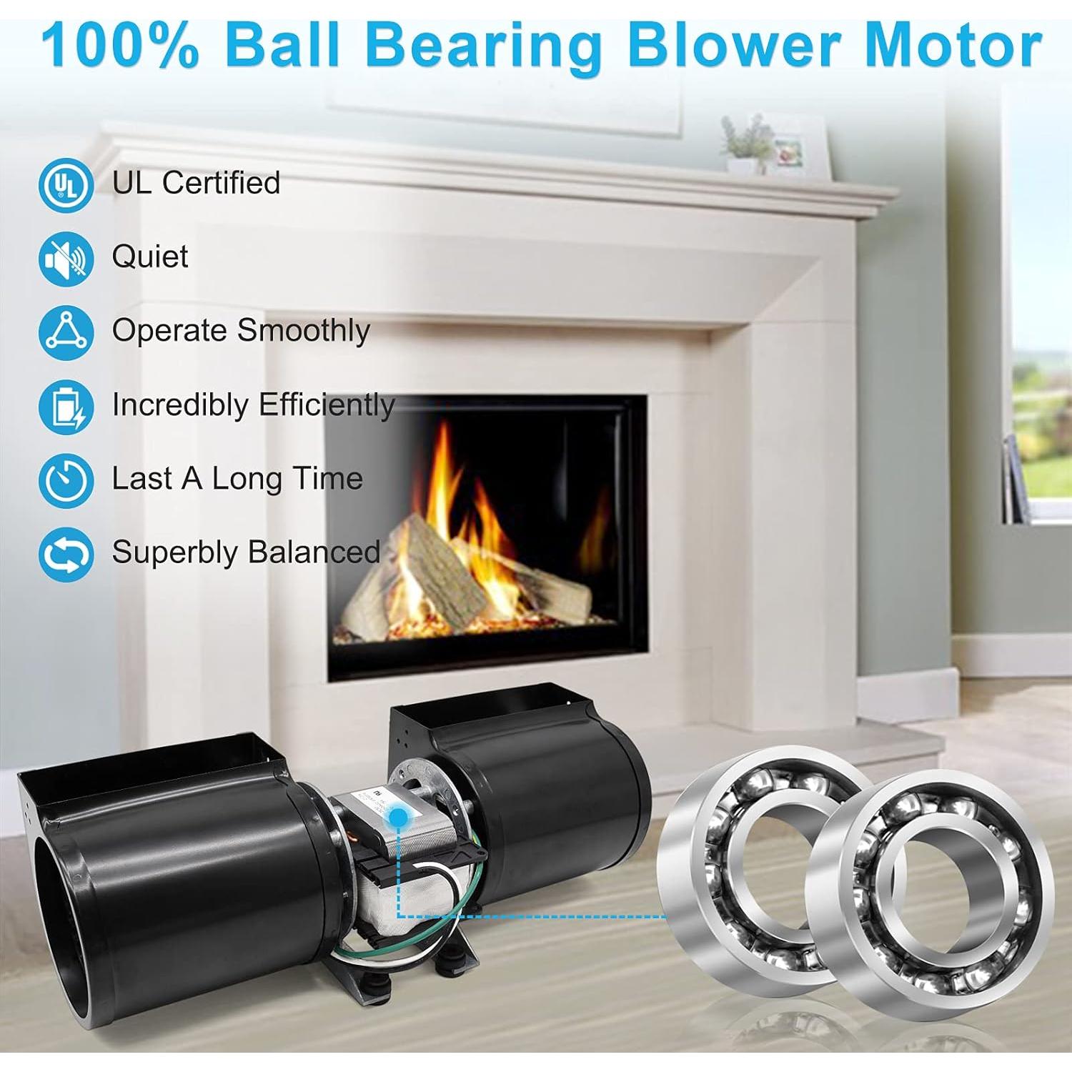 Kit de Ventilador GFK-160A Hipoilk para Chimenea 160 CFM