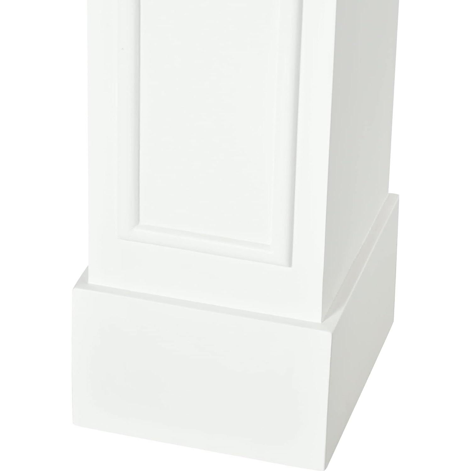 HOMCOM Modern Fireplace Mantel, Surround Mantels for Fireplace with Decorative Pattern Interior Width 29" White