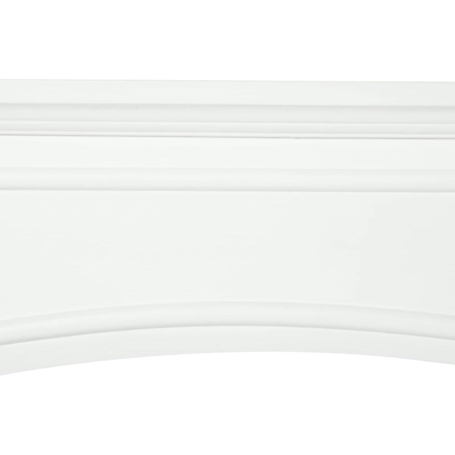HOMCOM Modern Fireplace Mantel, Surround Mantels for Fireplace with Decorative Pattern Interior Width 29" White