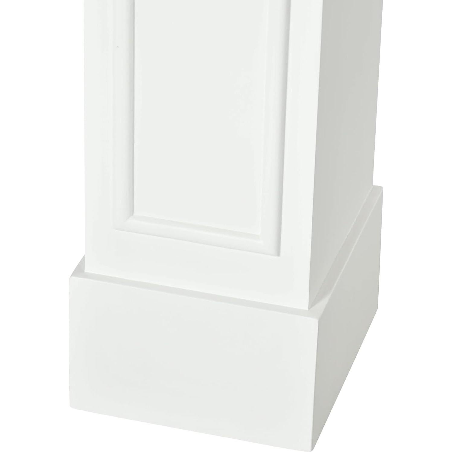 HOMCOM Modern Fireplace Mantel, Surround Mantels for Fireplace with Decorative Pattern Interior Width 29" White