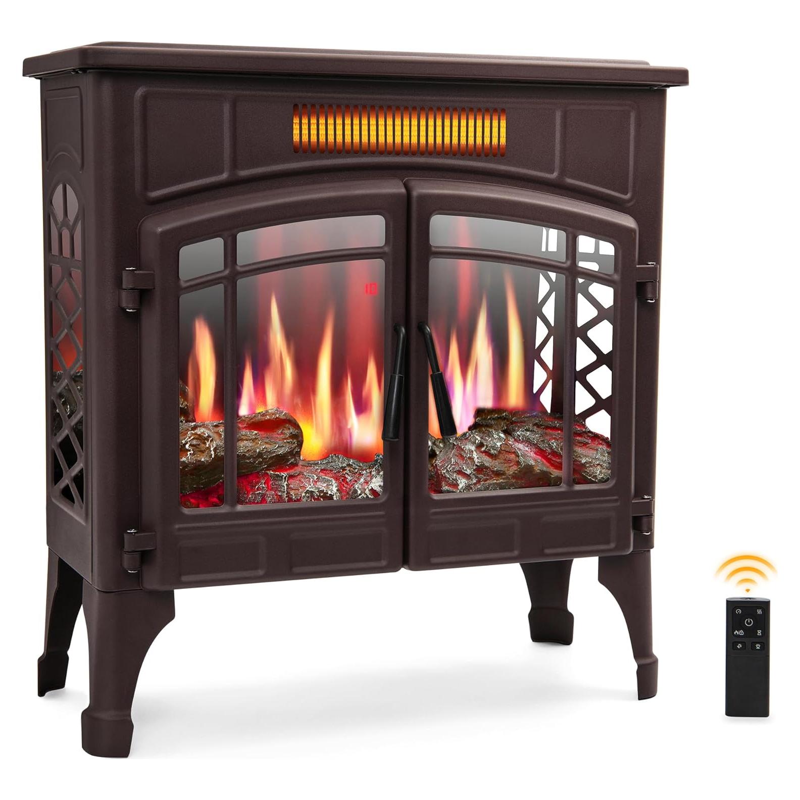 Calentador de chimenea eléctrica RealSmart Flow 7 Pro 750W/1500W