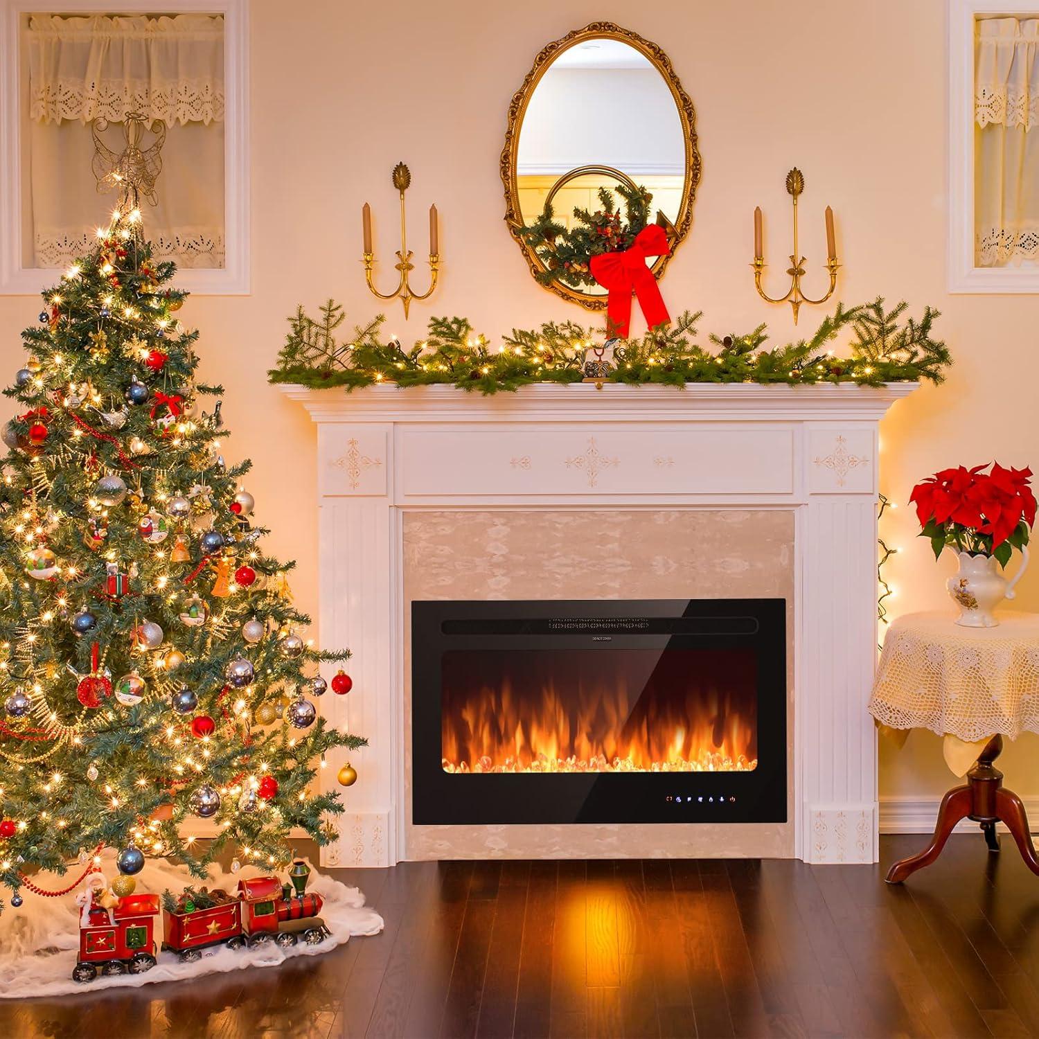 Insertos de Chimenea Eléctrica RELAX4LIFE 36" 750/1500W