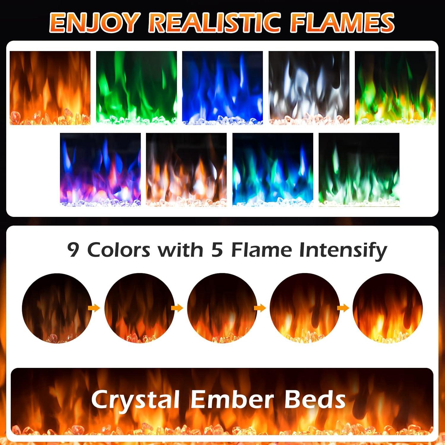 Insertos de Chimenea Eléctrica RELAX4LIFE 36" 750/1500W