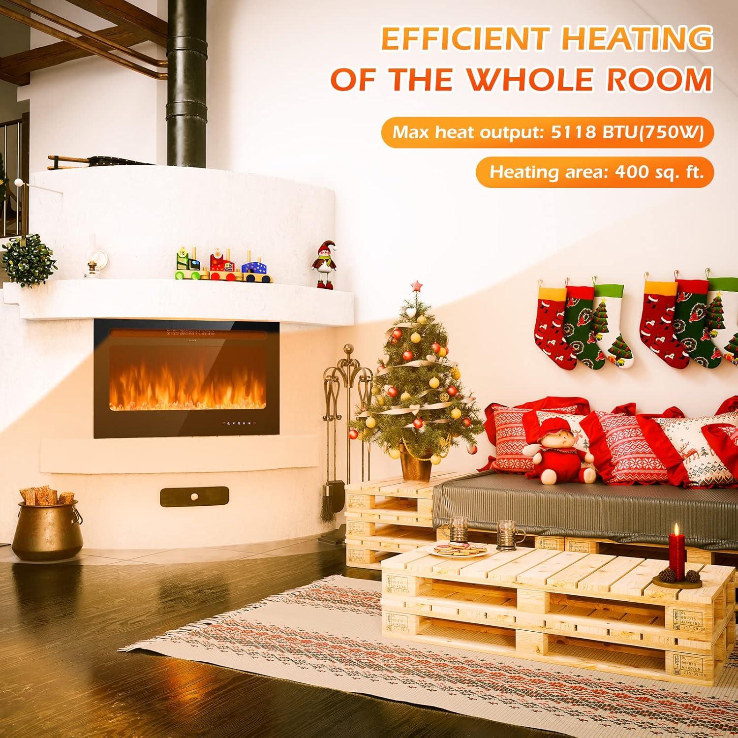 Insertos de Chimenea Eléctrica RELAX4LIFE 36" 750/1500W