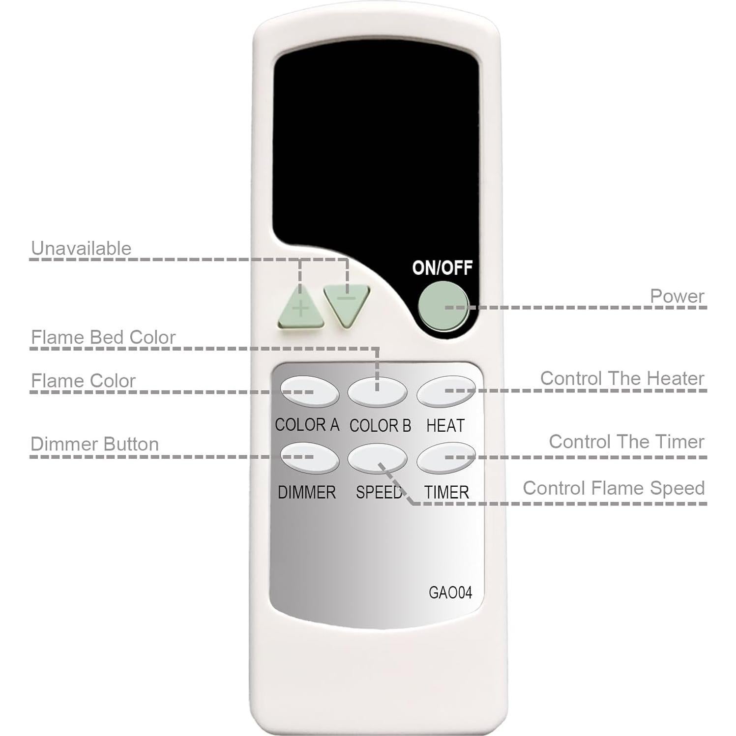 Control Remoto Electactic R.W.Flame S230B Infrarrojo