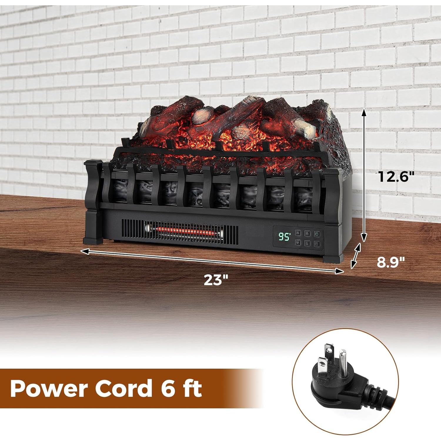 Calefactor Eléctrico Tangkula 1500W con Llama 3D Ajustable