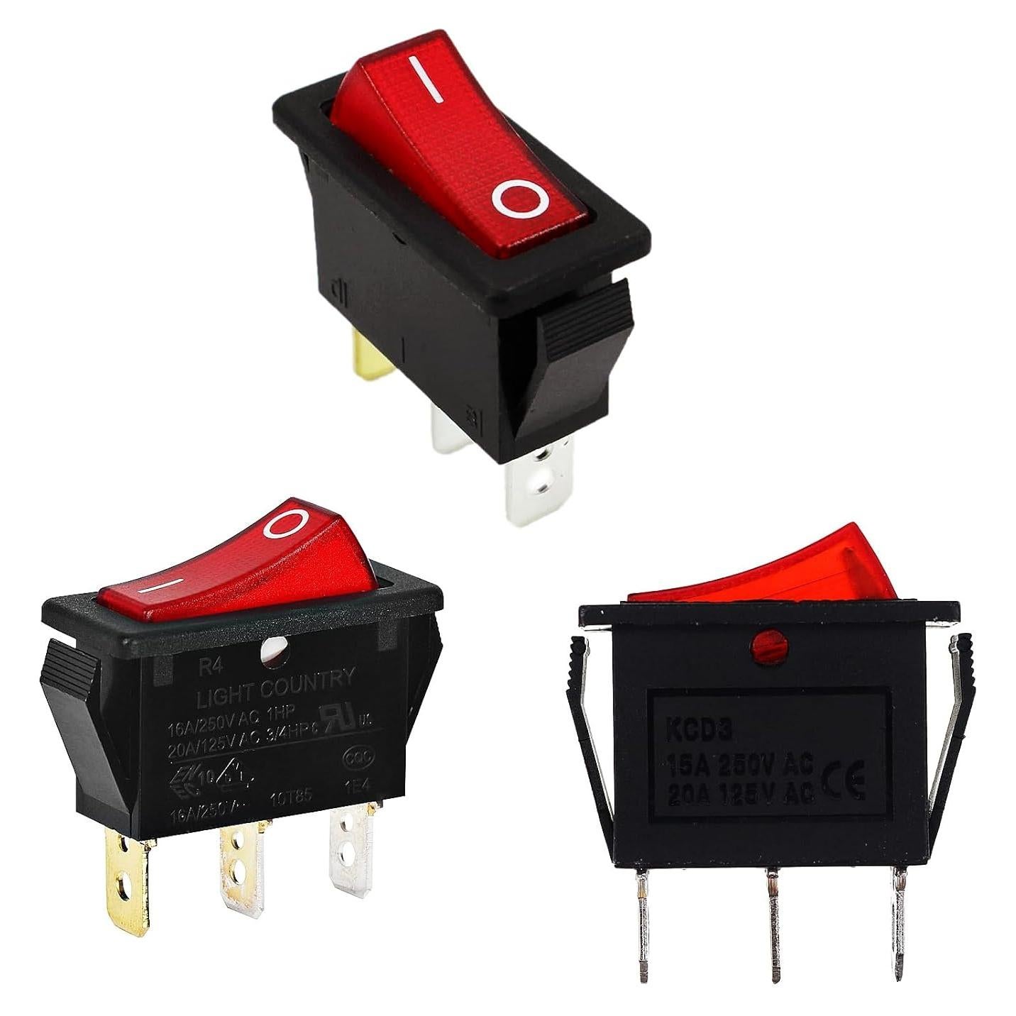 Interruptor de Palanca Iluminado TALSWIF 120927-24 3 Piezas