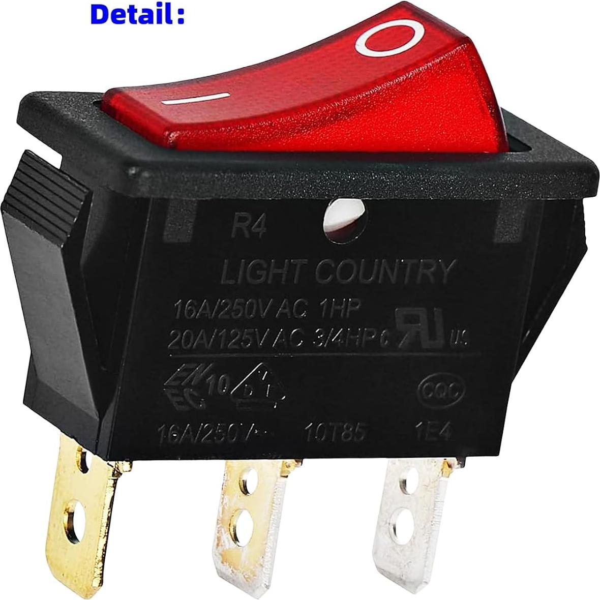 Interruptor de Palanca Iluminado TALSWIF 120927-24 3 Piezas