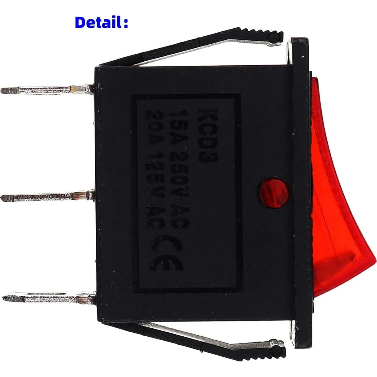 Interruptor de Palanca Iluminado TALSWIF 120927-24 3 Piezas