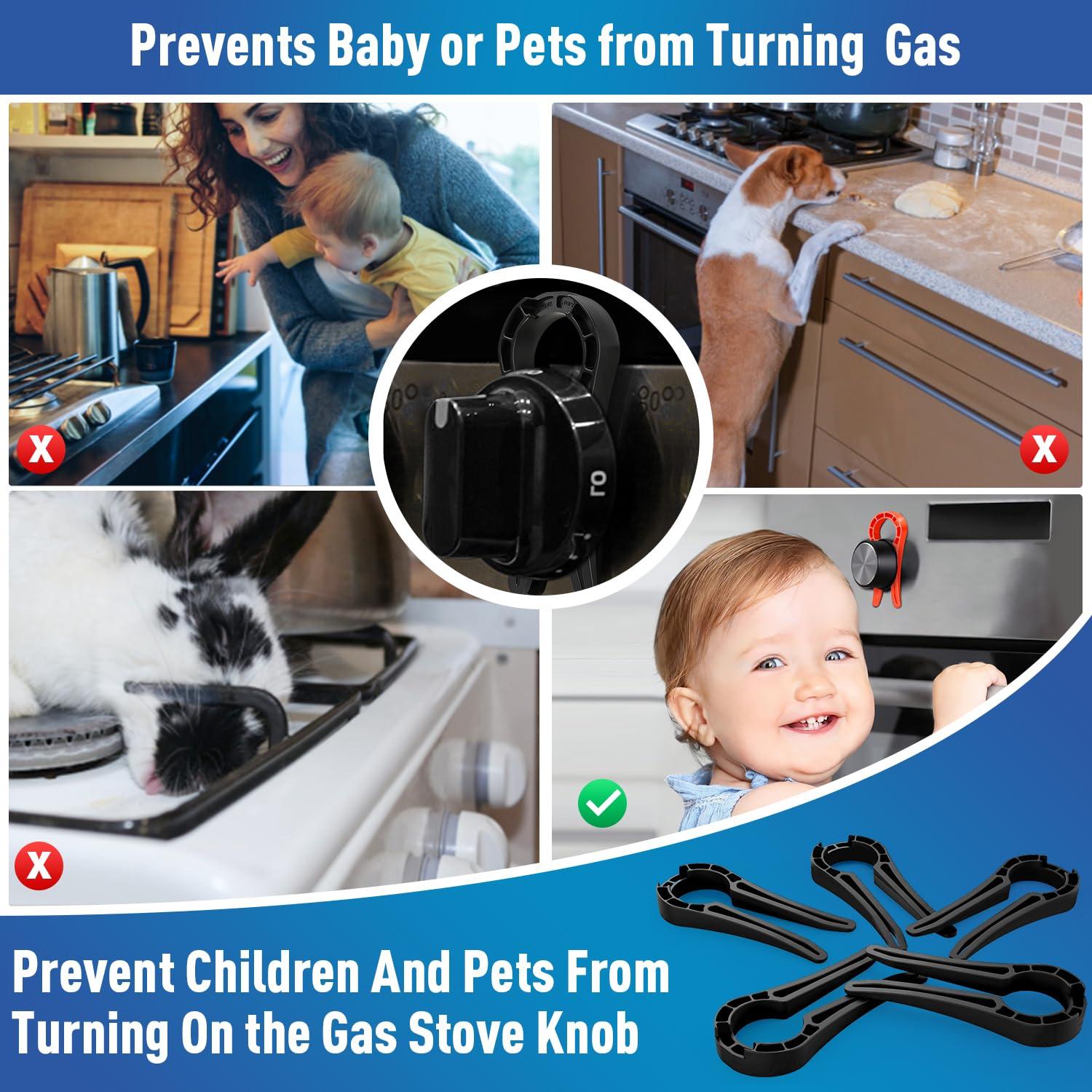 Bloqueo de Perilla de Estufa Anysun Negro - Seguridad Infantil