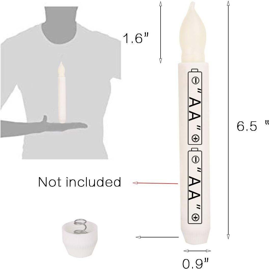 Set de 24 Velas LED sin llama xunhuimemory amarillas