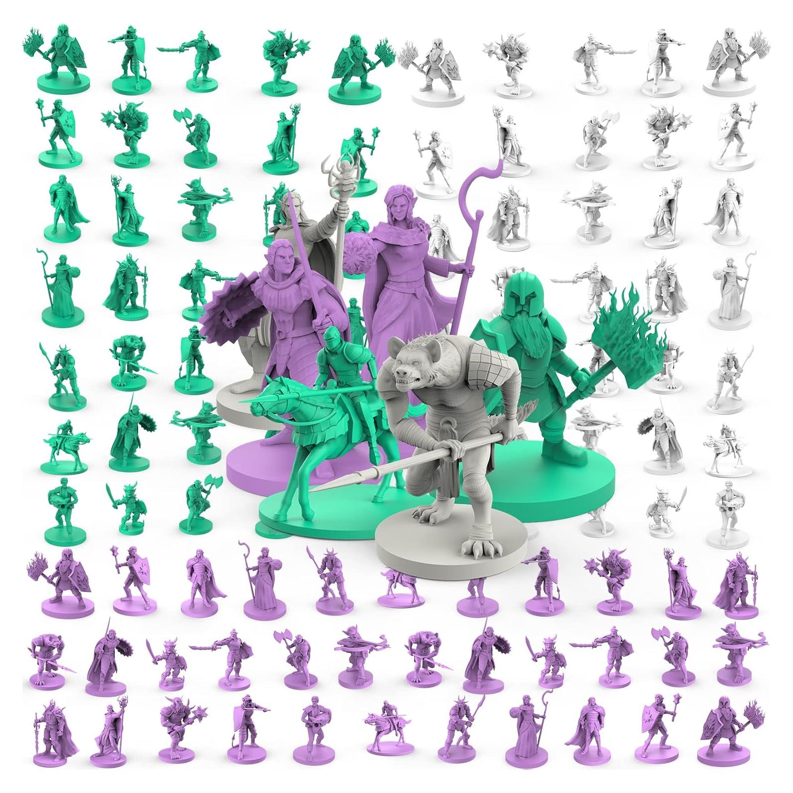 Conjunto de Mini Figuras RPG 102 Pcs - Héroes Míticos