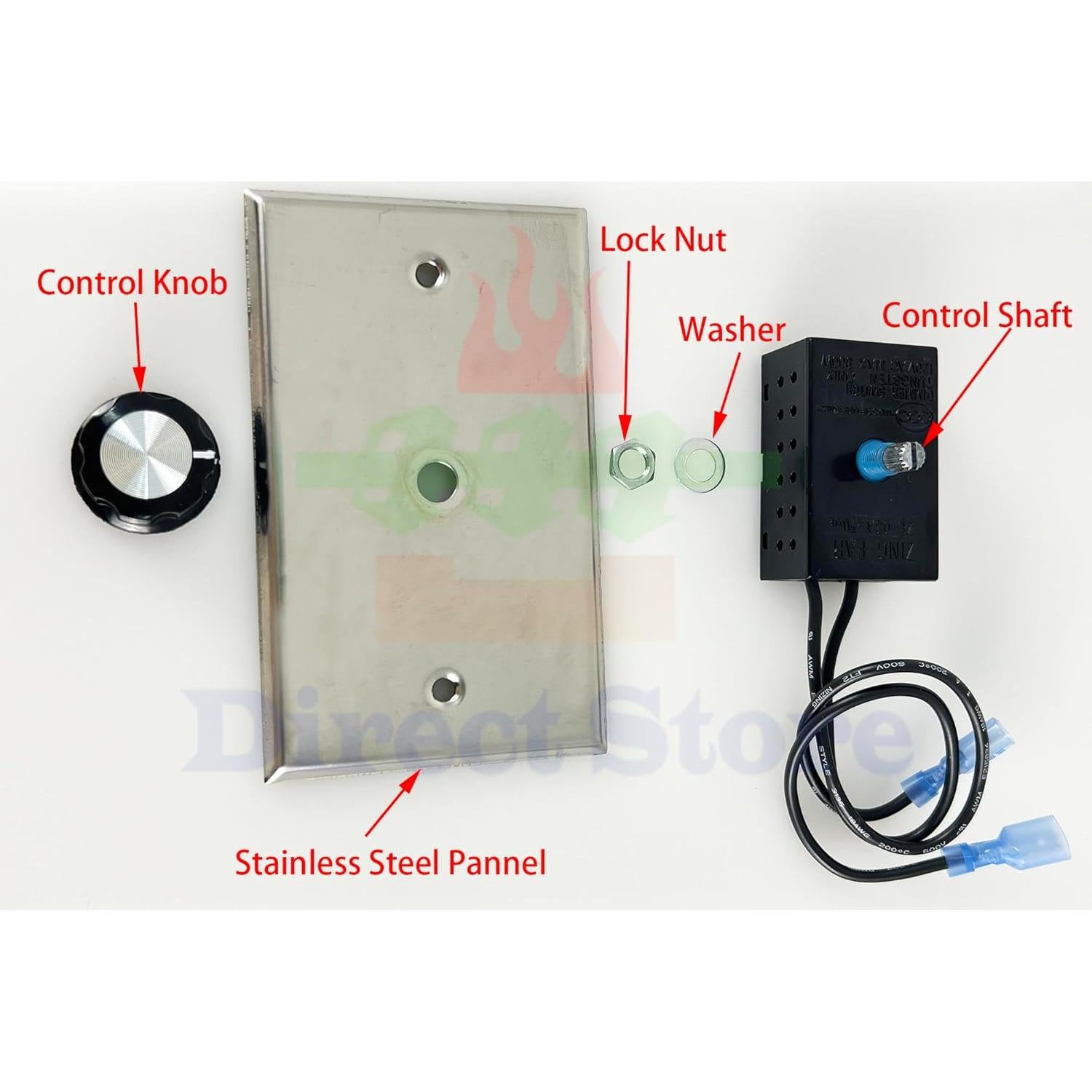 Control de Velocidad DN124 Tienda Directa para Ventilador de Chimenea