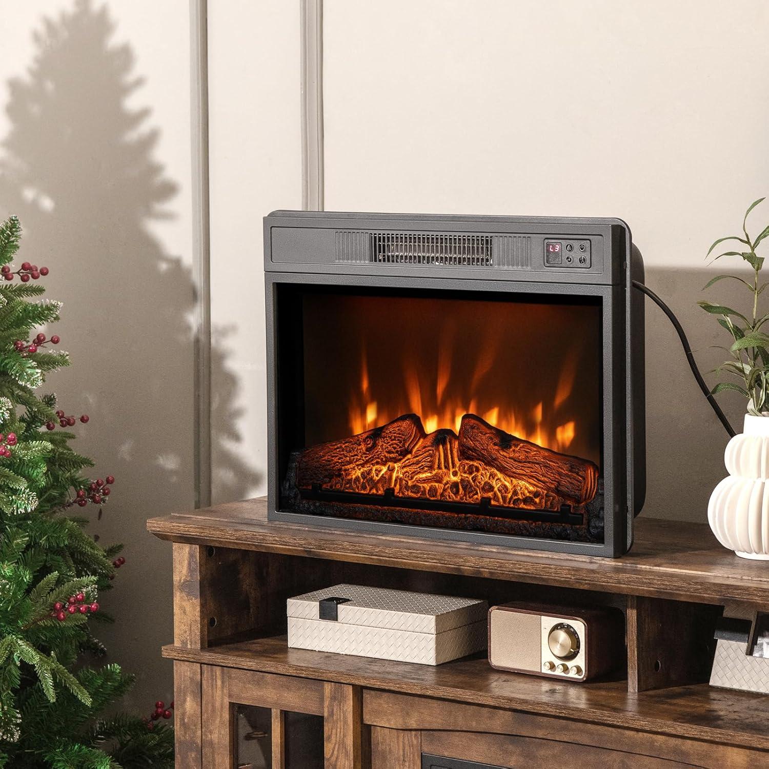 Calefactor Eléctrico de Chimenea RELAX4LIFE 61.4cm 1400W