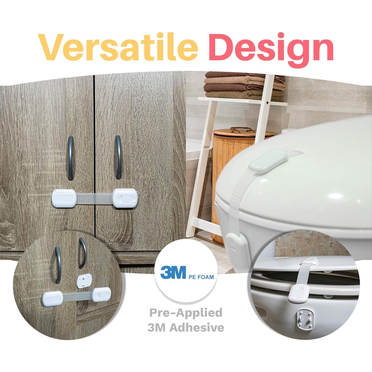 Paquete de 6 cerraduras a prueba de niños Inaya - Seguridad para armarios