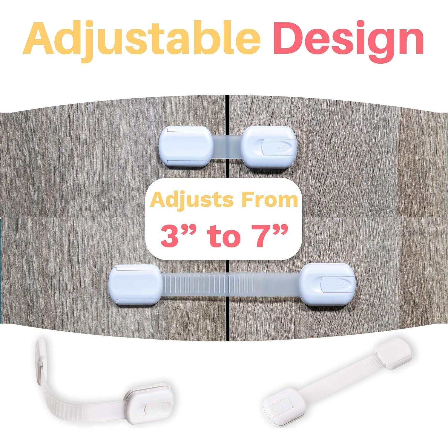 Paquete de 6 cerraduras a prueba de niños Inaya - Seguridad para armarios