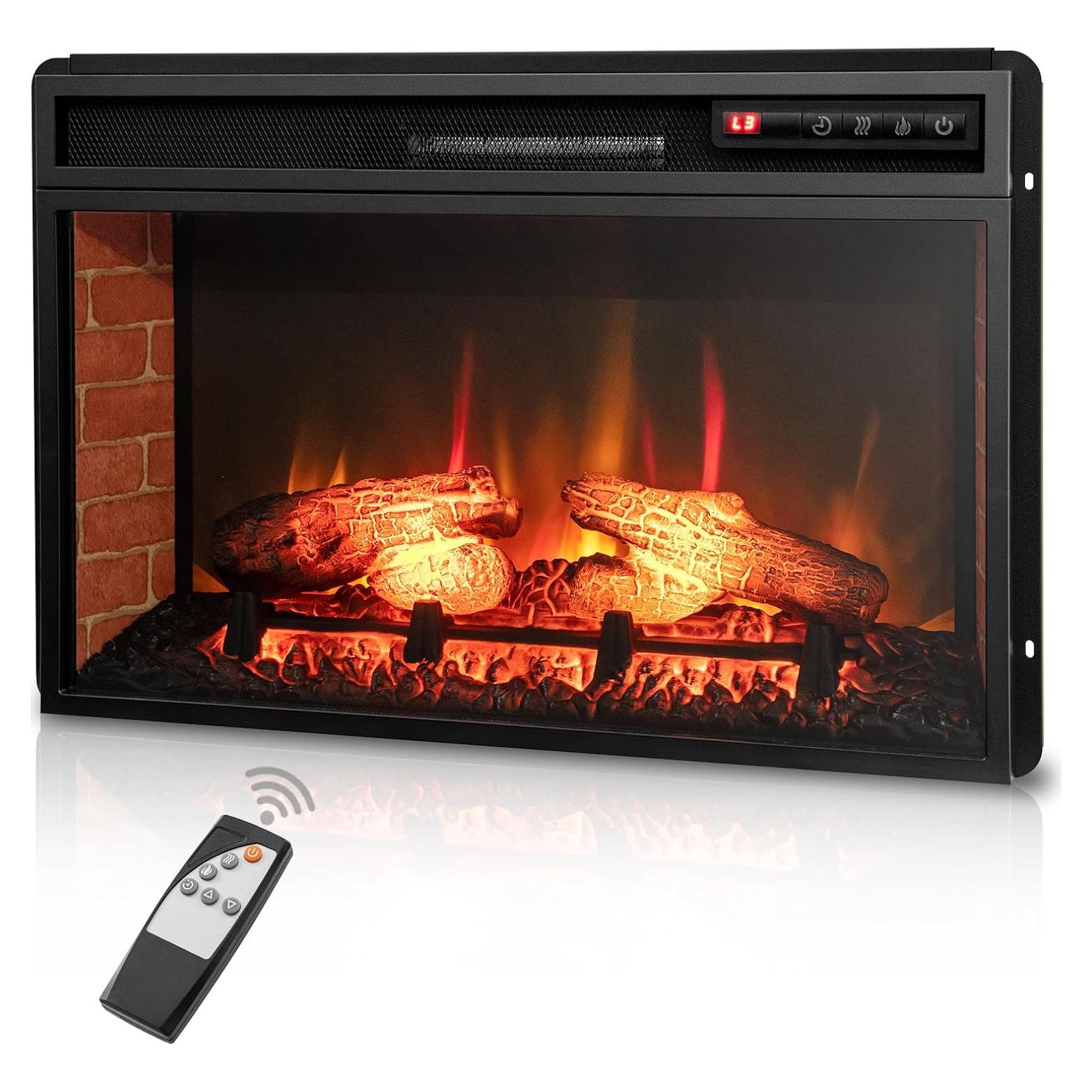 Insertador de Chimenea Eléctrica ORALNER 68.6 cm 1400W Control Remoto