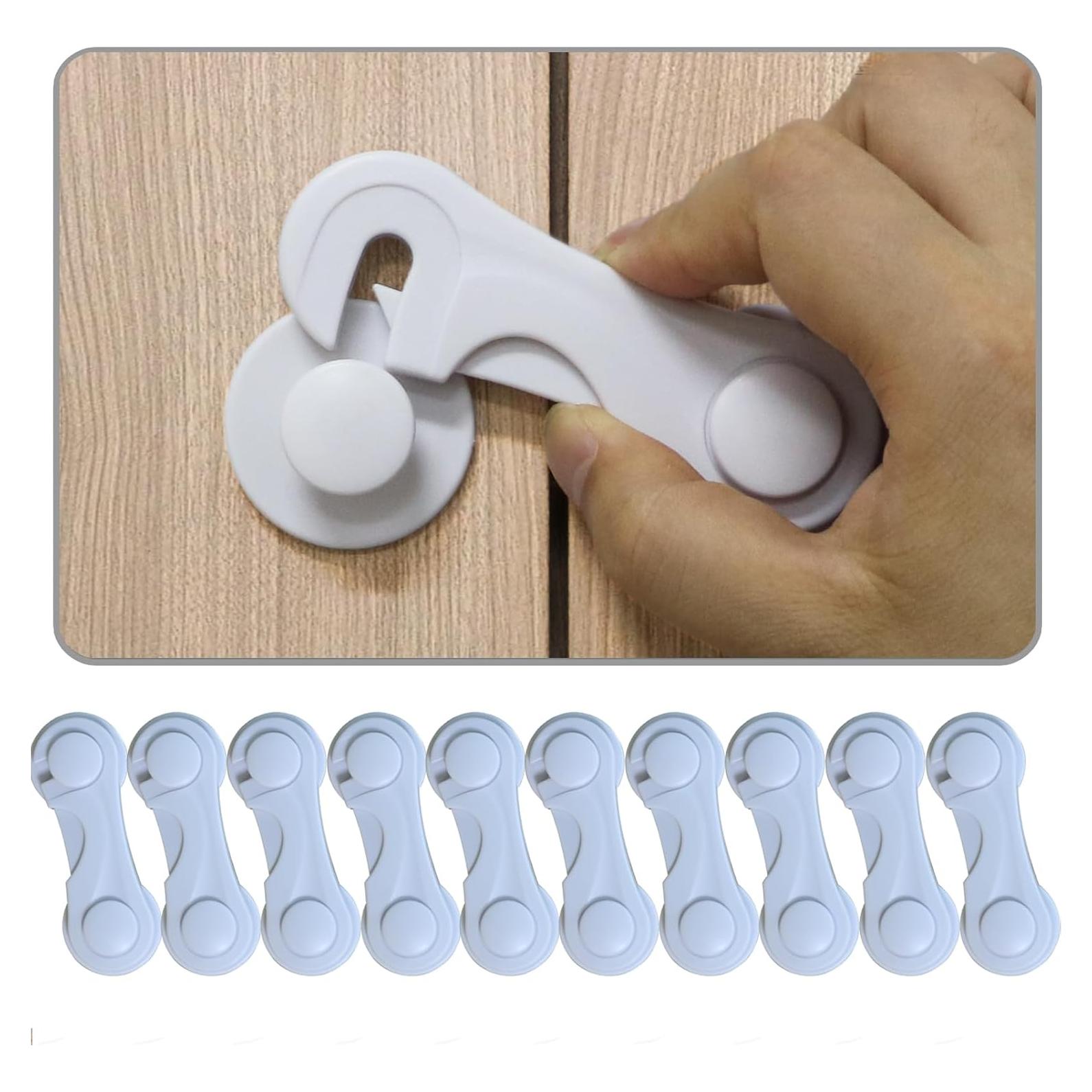 Candados a Prueba de Niños KongNai 10 Pcs Adhesivos para Cajones