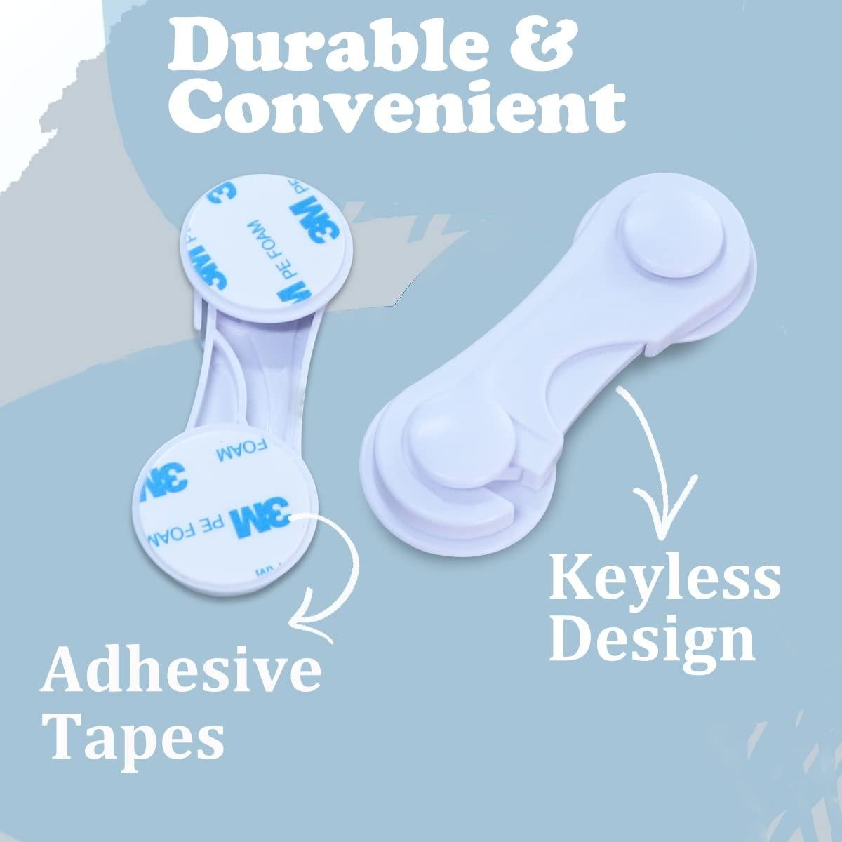 Candados a Prueba de Niños KongNai 10 Pcs Adhesivos para Cajones