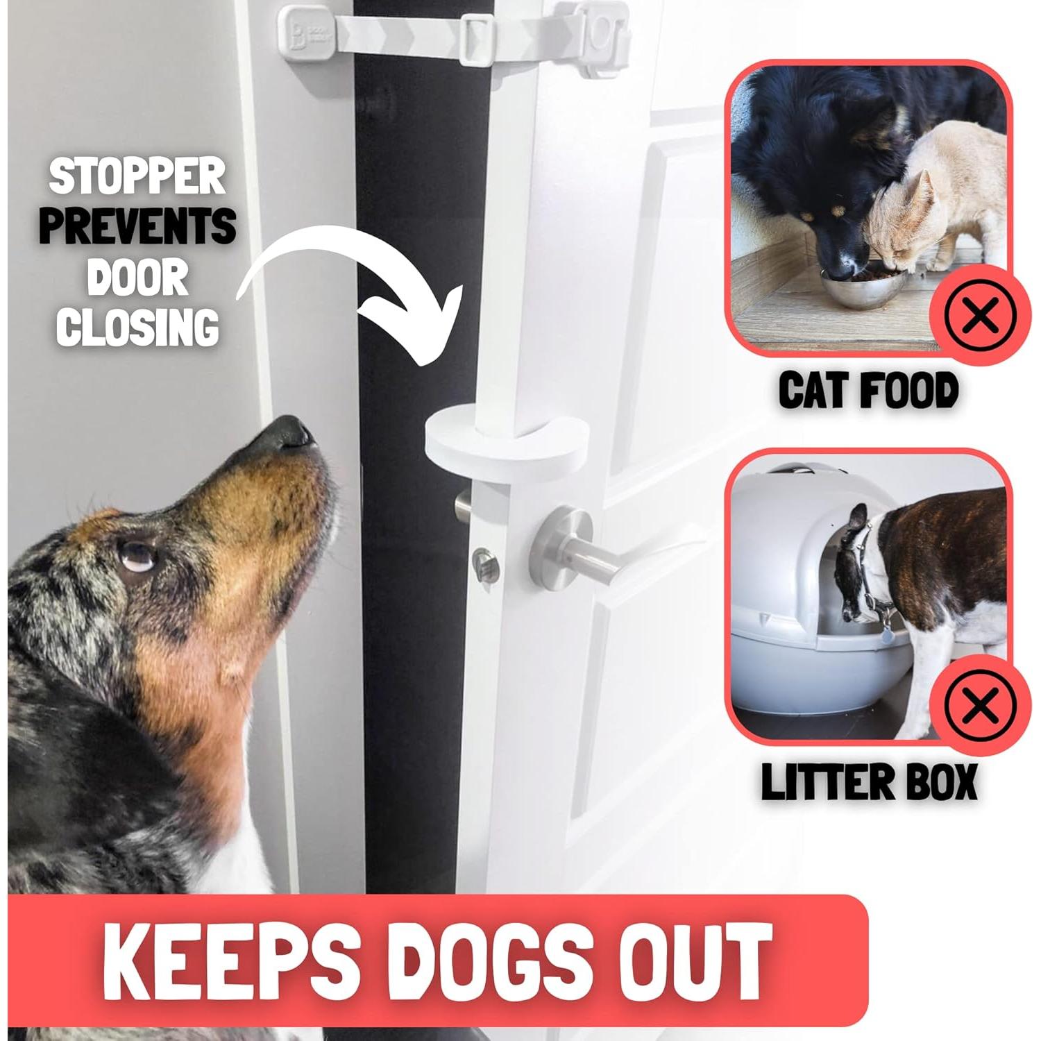 Cierre de puerta para gatos Door Buddy ajustable 0-15 cm