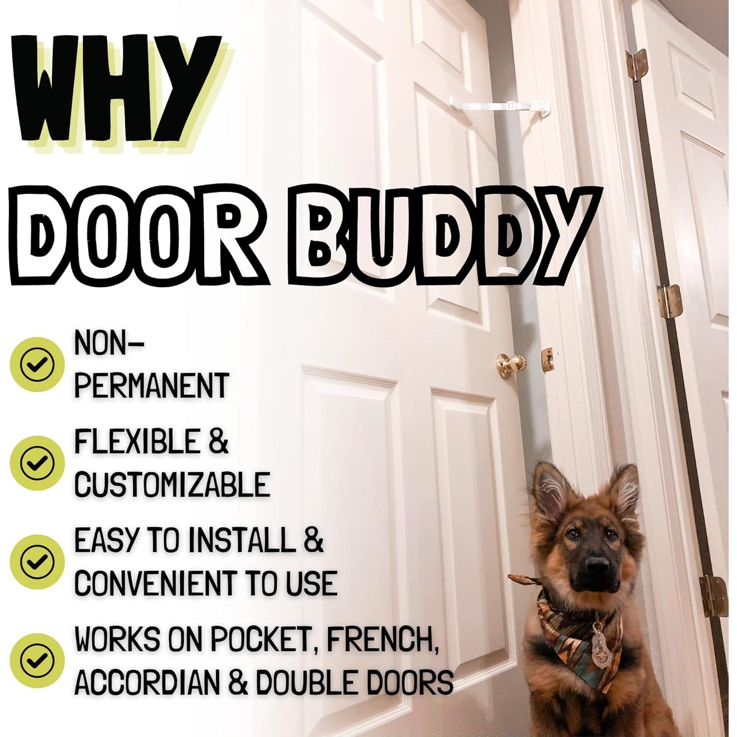 Cierre de puerta para gatos Door Buddy ajustable 0-15 cm