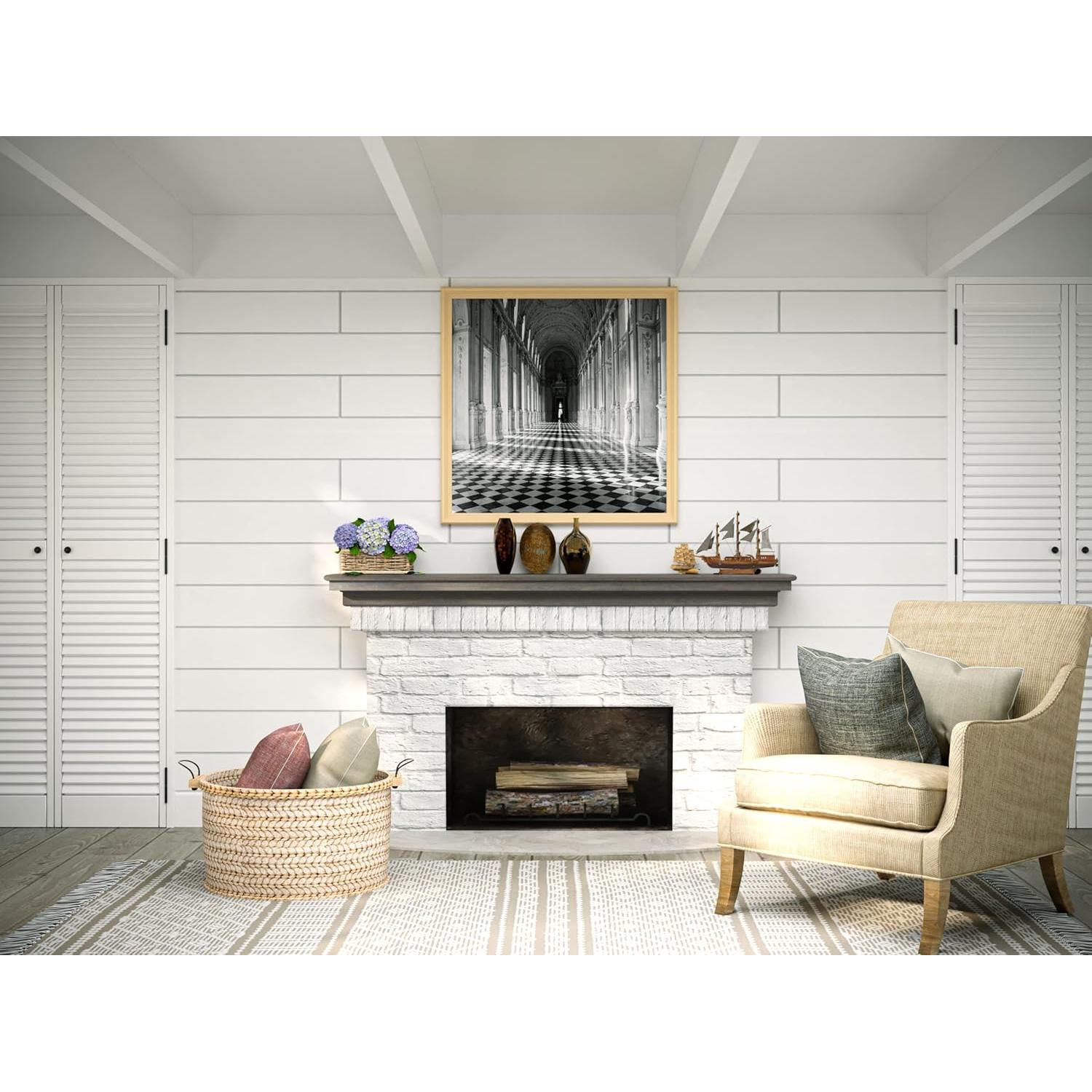 Estante Flotante para Chimenea Dogberry 48" Gris Ceniza