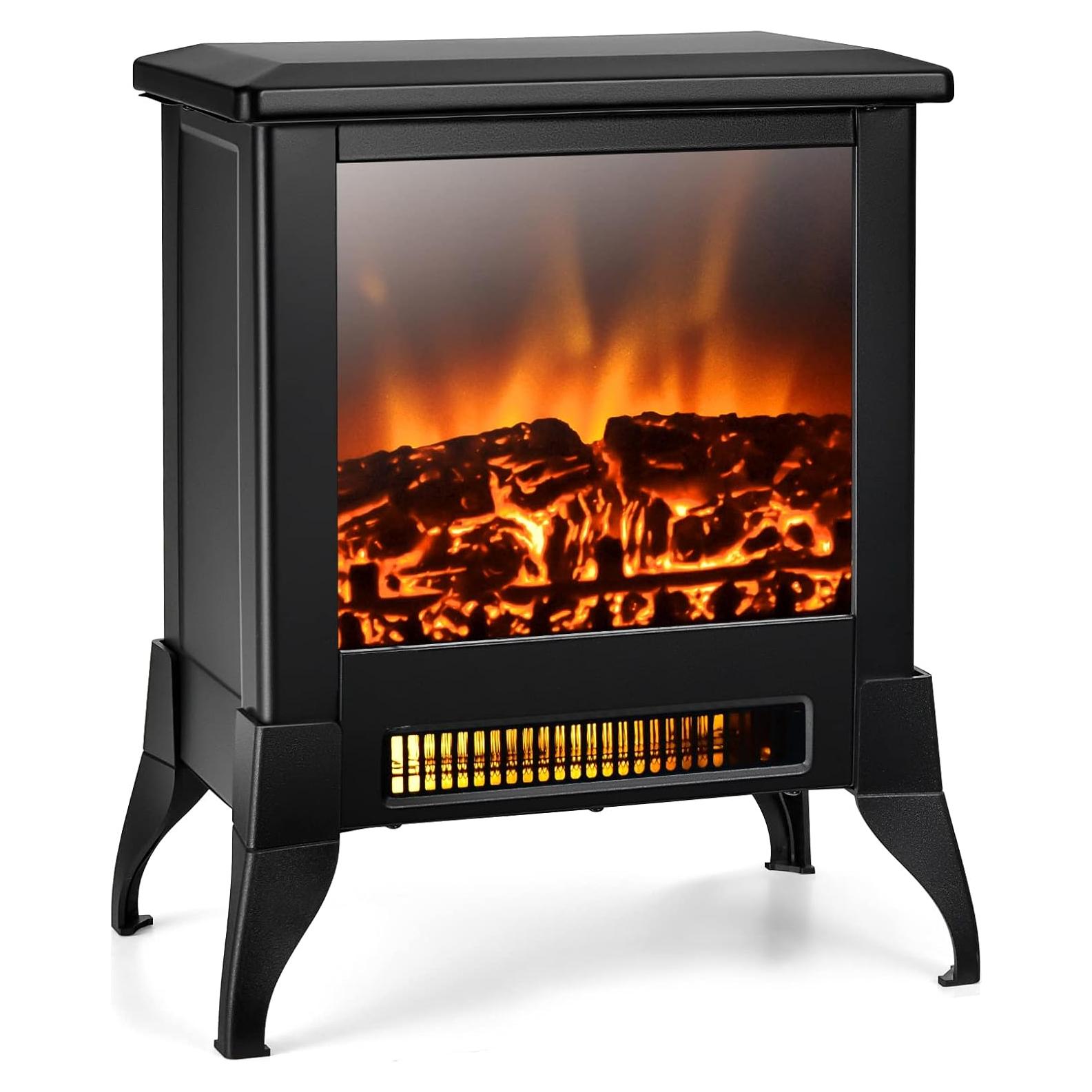 Chimenea Eléctrica ORALNER 1400W 3D Negra 45.7 cm