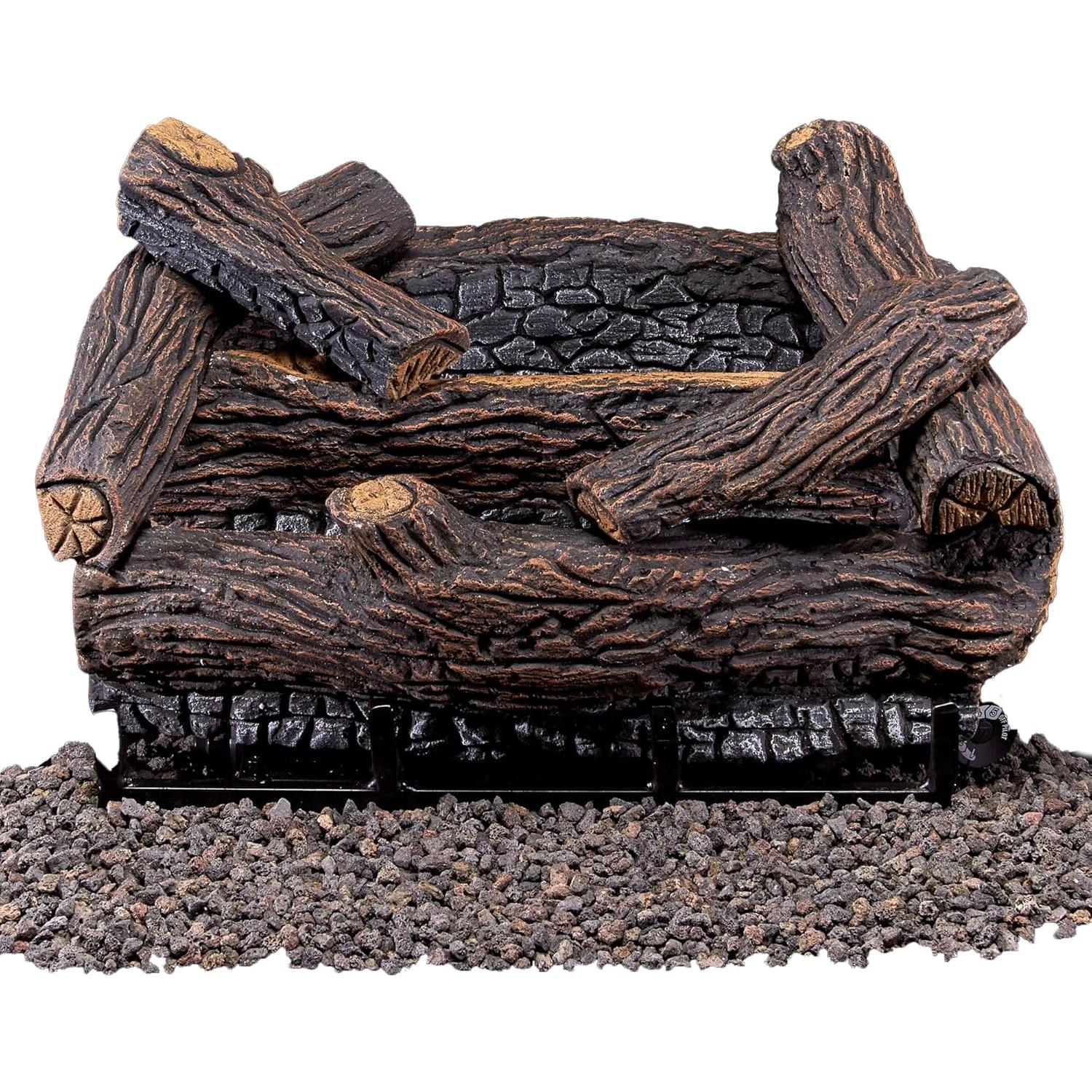 Conjunto de troncos Duluth Forge 18" gas sin ventilación 30000 BTU