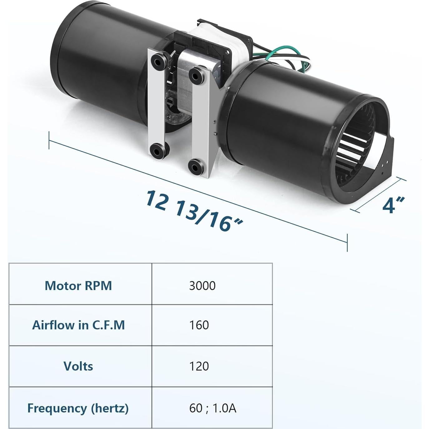 Ventilador de Reemplazo FlameDuty GFK-160A 160 CFM
