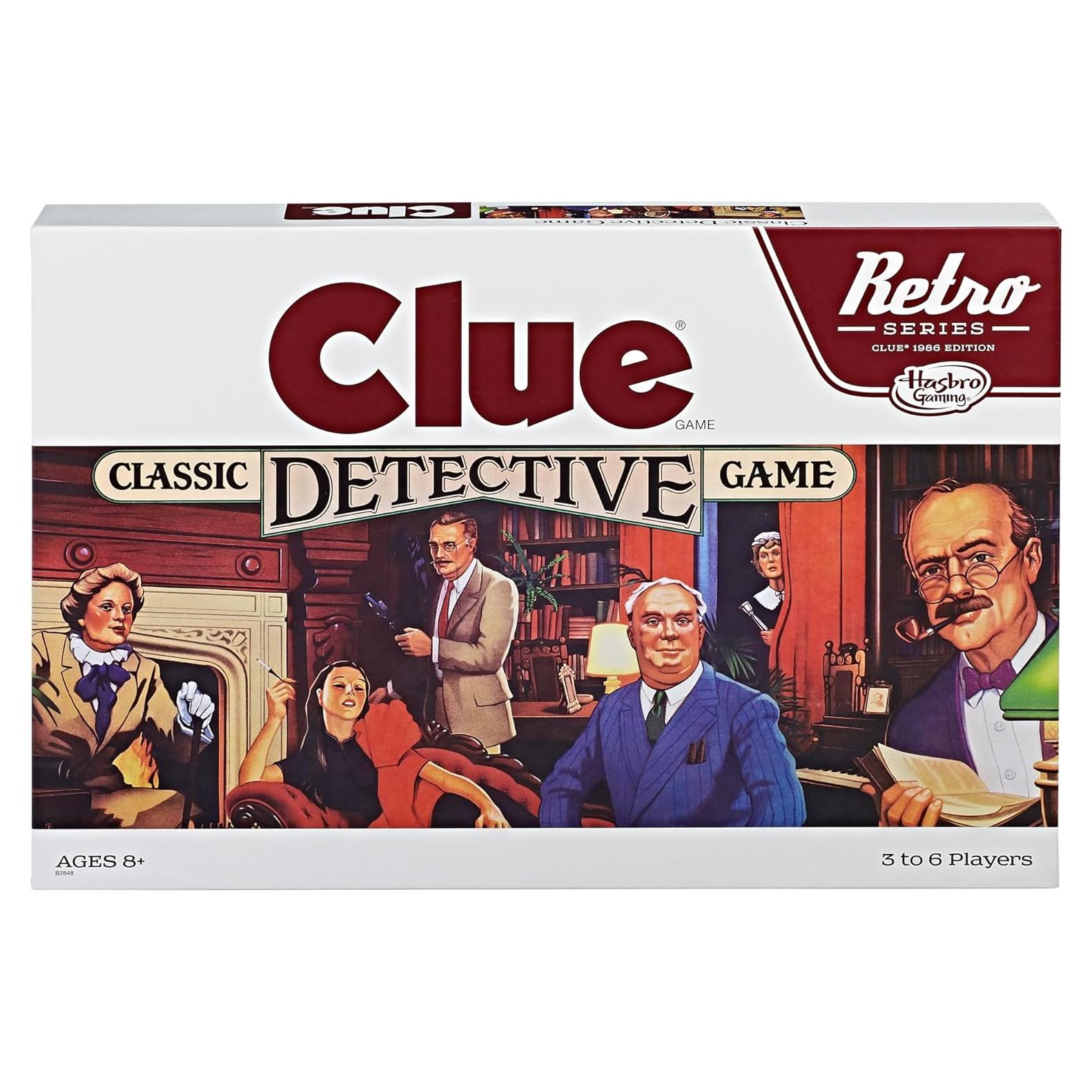 Juego de Mesa Clue Hasbro Gaming Edición 1986 para 3-6 Jugadores