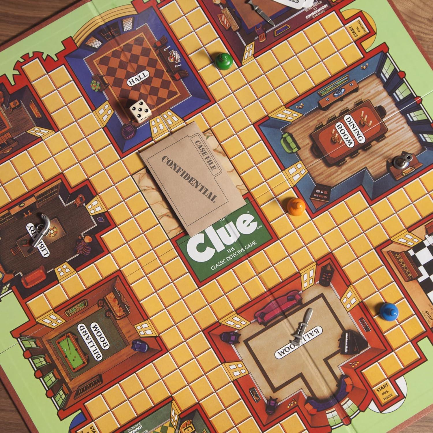 Juego de Mesa Clue Hasbro Gaming Edición 1986 para 3-6 Jugadores