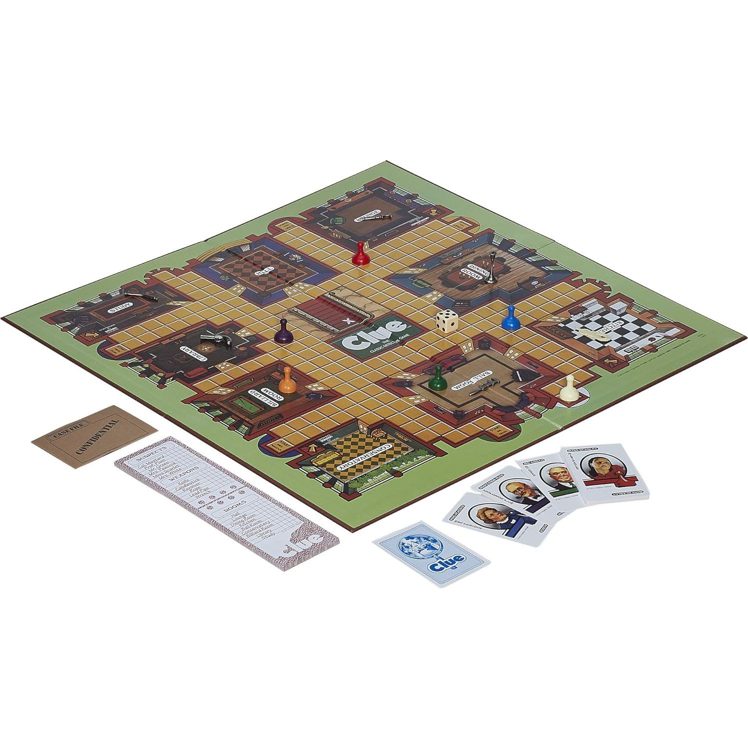 Juego de Mesa Clue Hasbro Gaming Edición 1986 para 3-6 Jugadores